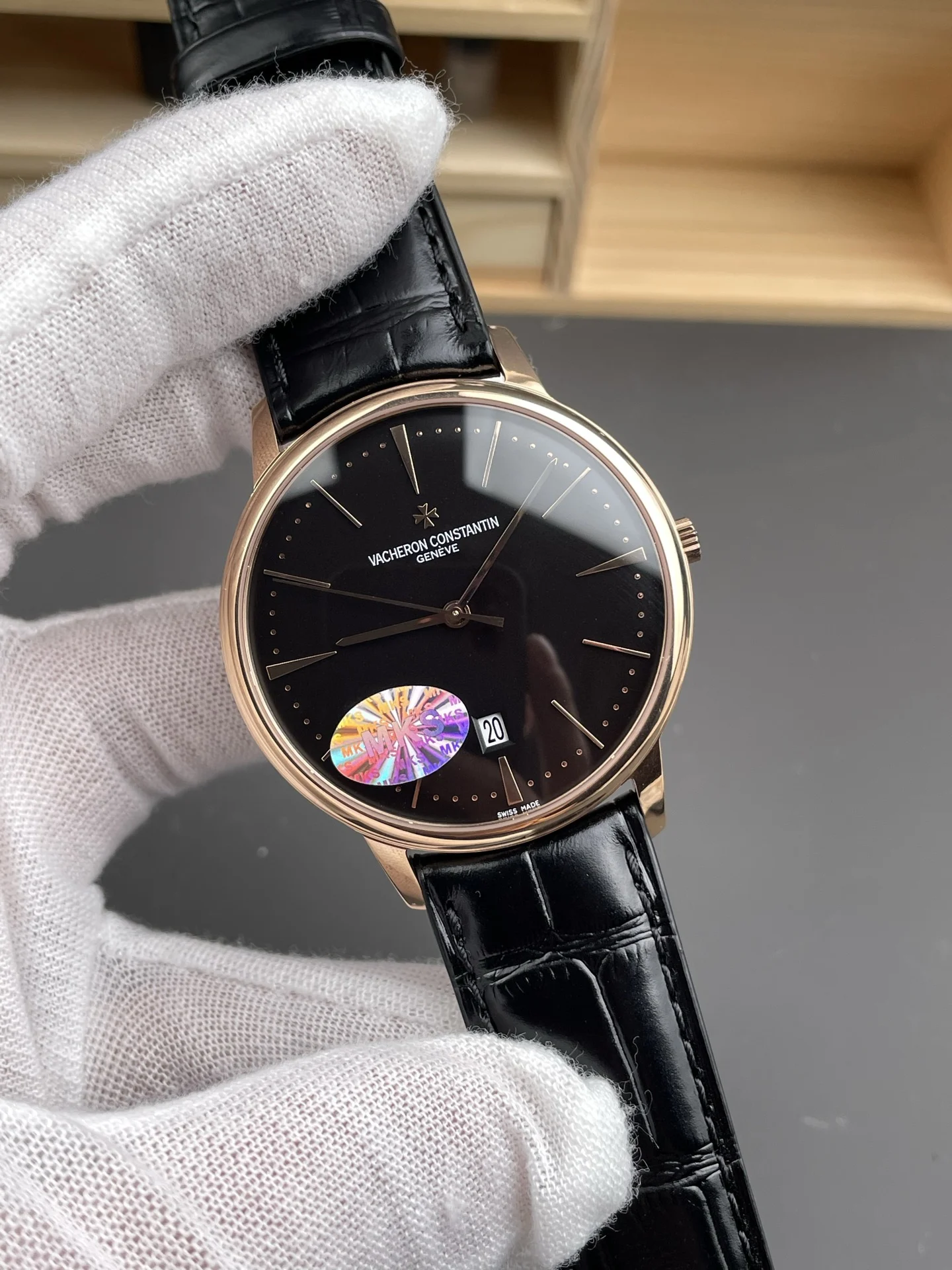 Vacheron Constantin Black Dial 40mm — photographed off the sweep