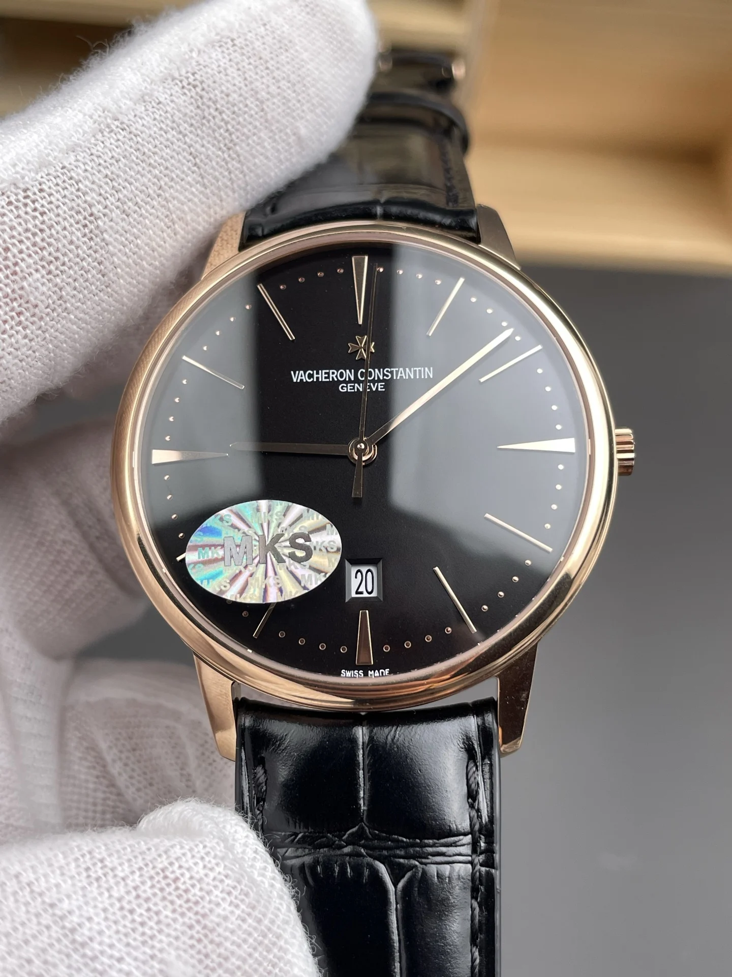 Vacheron Constantin Black Dial 40mm — photographed off the sweep