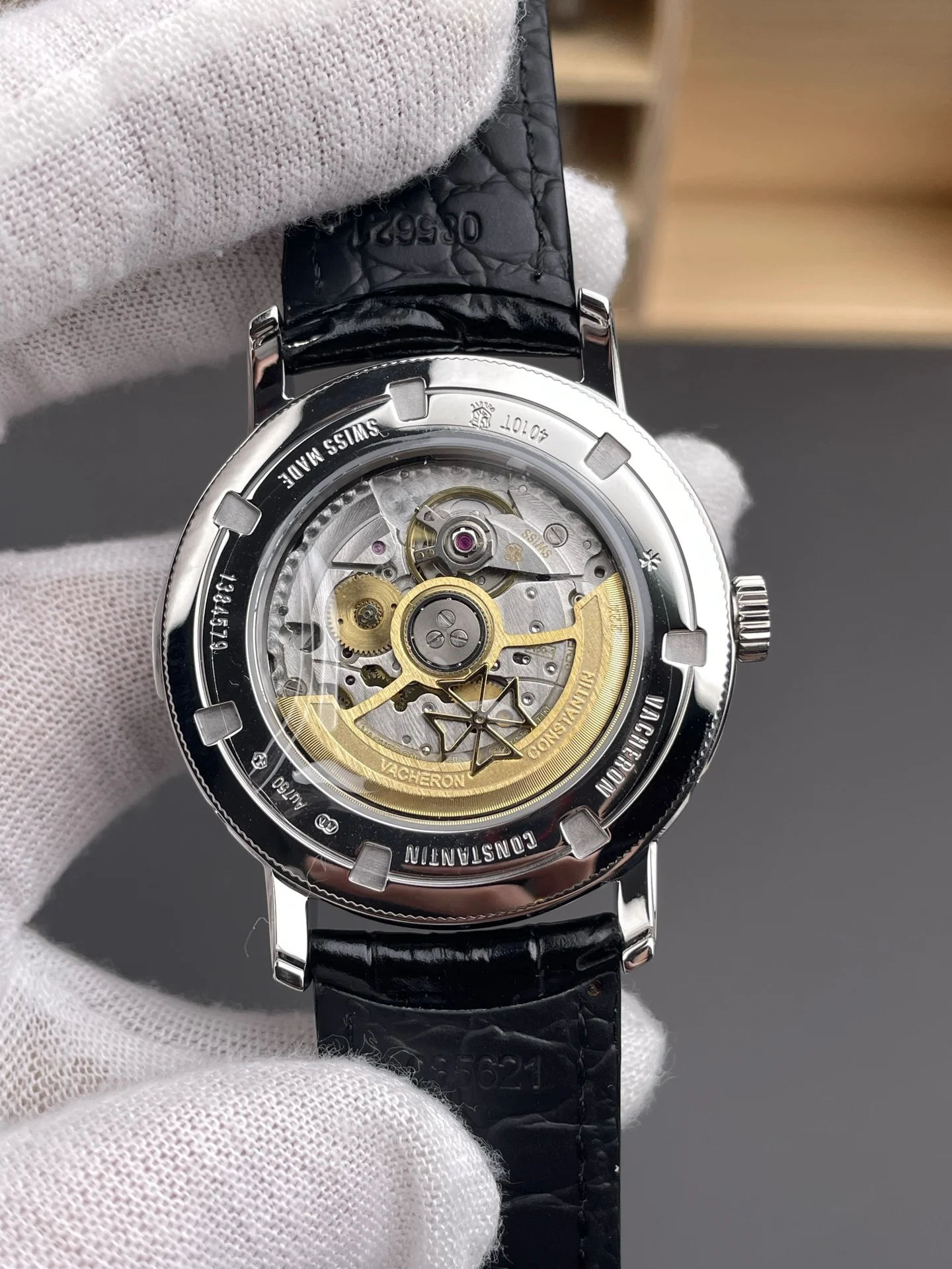 Vacheron Constantin Black Dial 41mm — photographed off the sweep