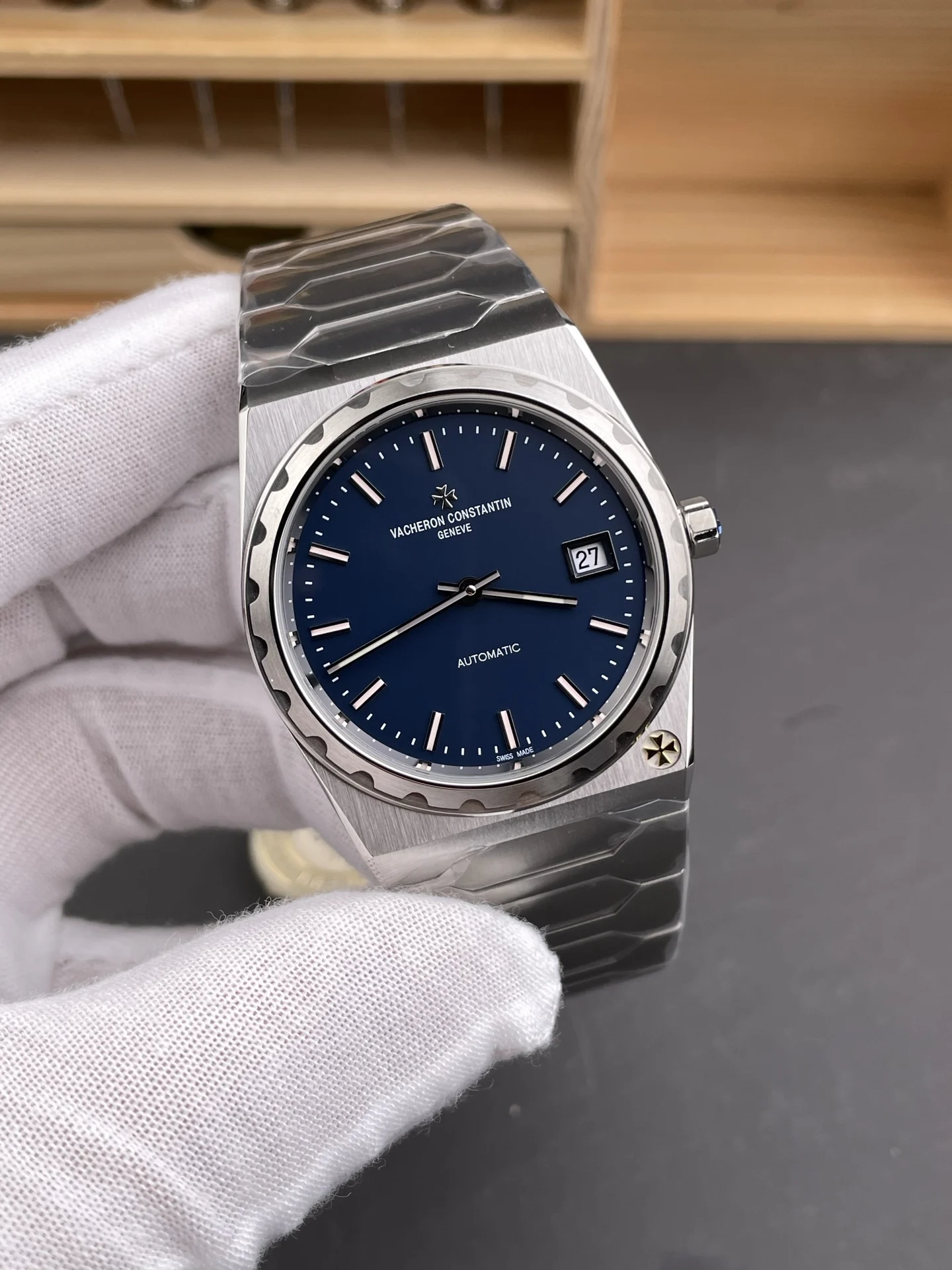 Vacheron Constantin Blue Dial 37mm — photographed off the sweep