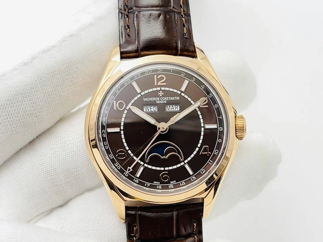 Vacheron Constantin Fiftysix Moon Phase Platinum Blue Dial 40mm — photographed off the sweep