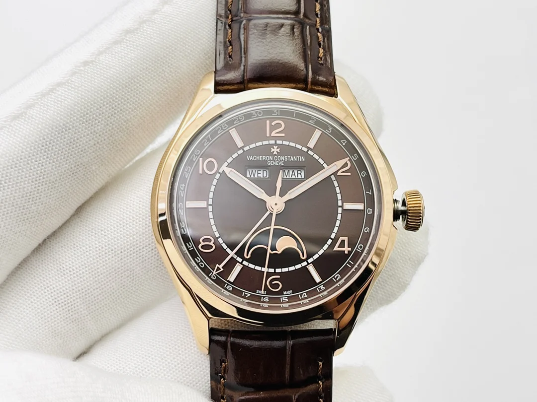 Vacheron Constantin Fiftysix Moon Phase Platinum Blue Dial 40mm — photographed off the sweep