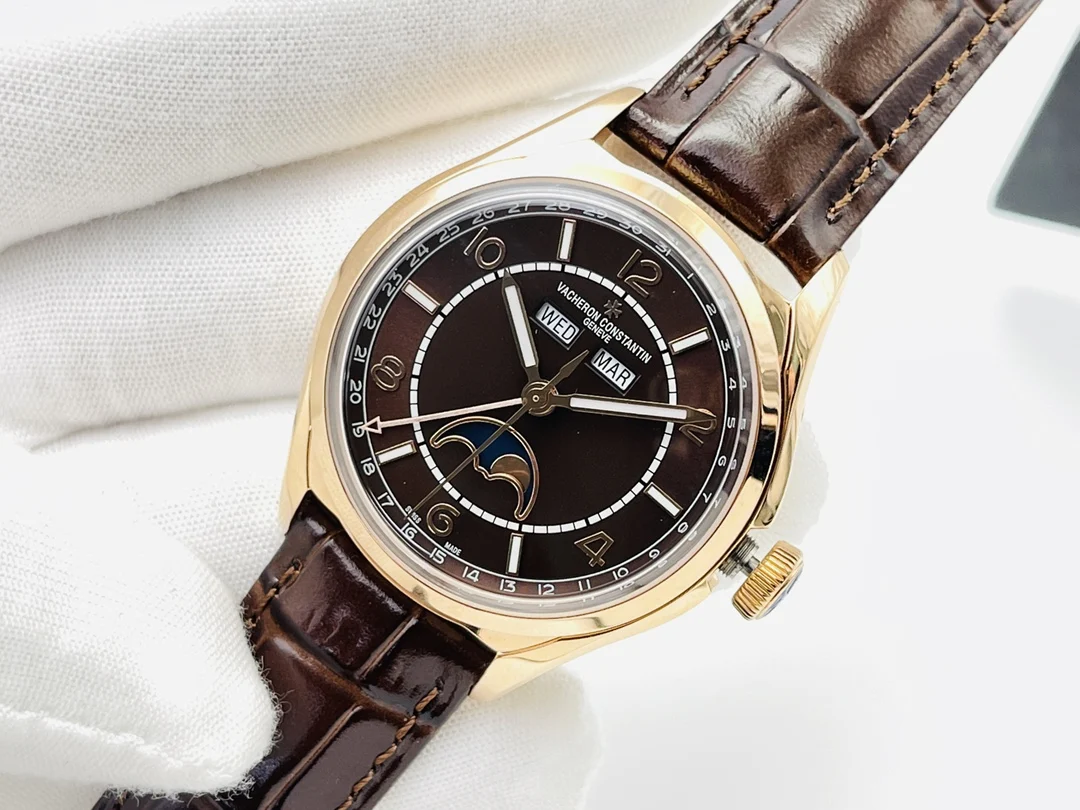 Vacheron Constantin Fiftysix Moon Phase Platinum Blue Dial 40mm — photographed off the sweep
