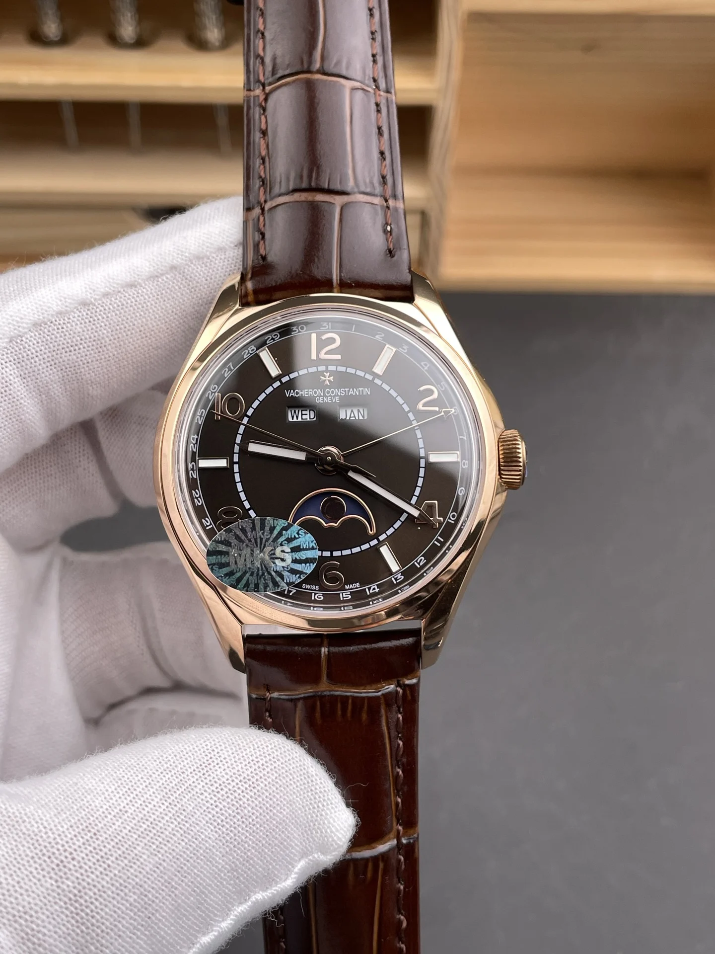 Vacheron Constantin Fiftysix Moon Phase Platinum Blue Dial 40mm