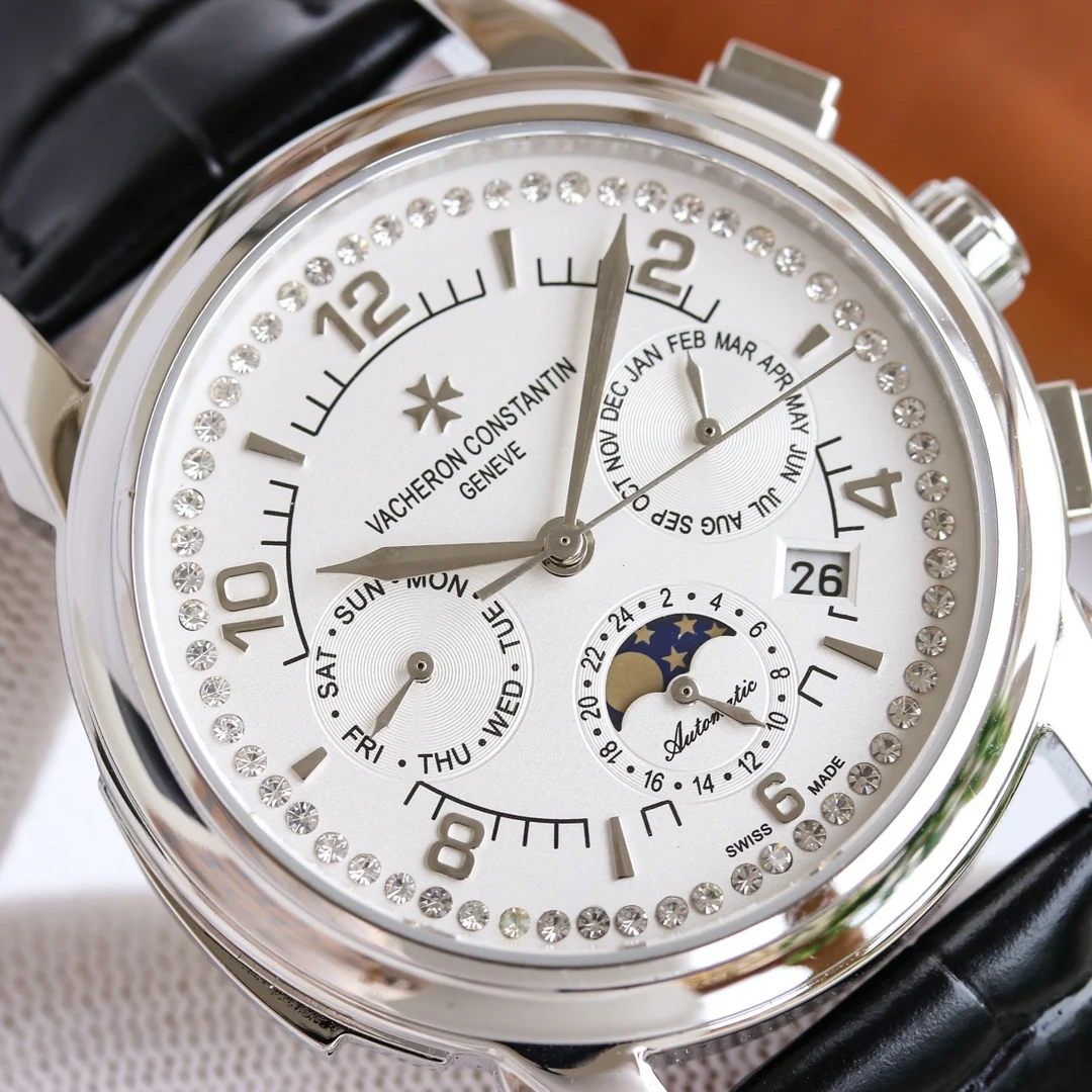 Vacheron Constantin Fiftysix Moon Phase Steel — photographed off the sweep