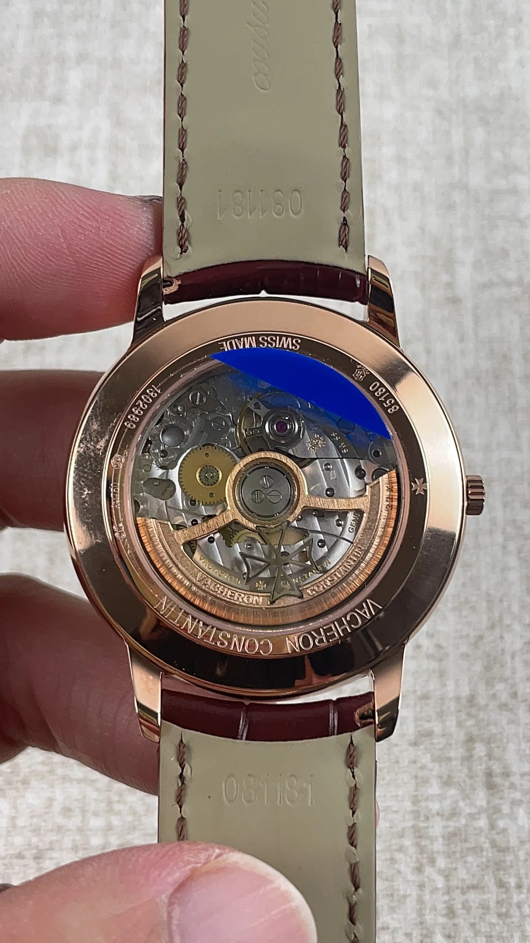 Vacheron Constantin Heritage 9015 movement — photographed off the sweep