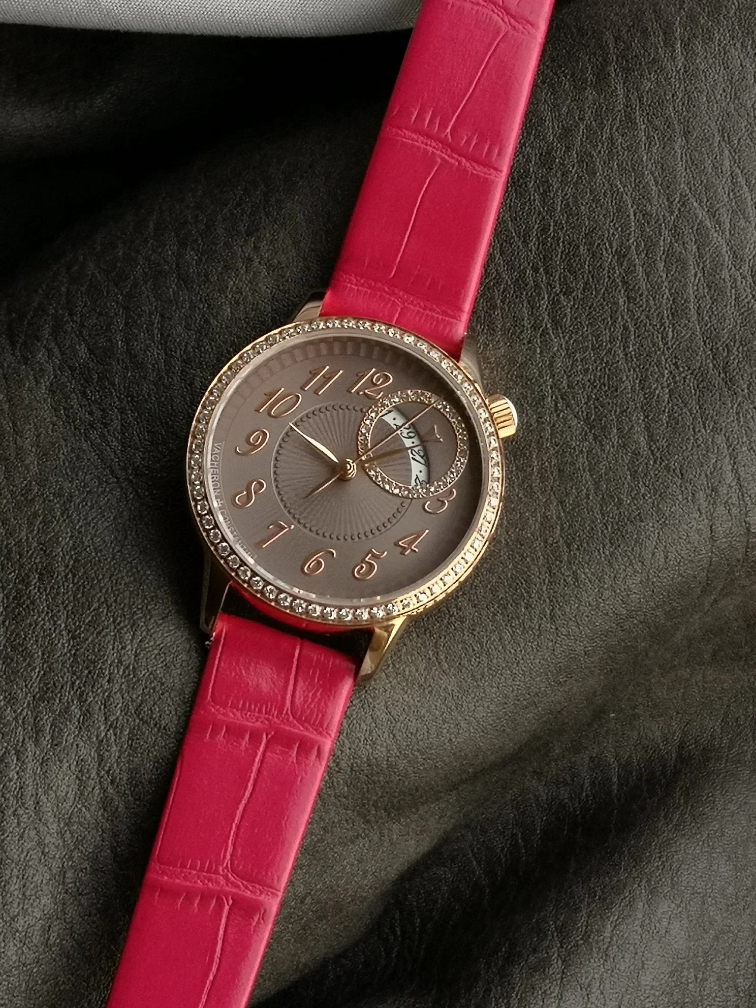 Vacheron Constantin Moon Phase White Dial — photographed off the sweep