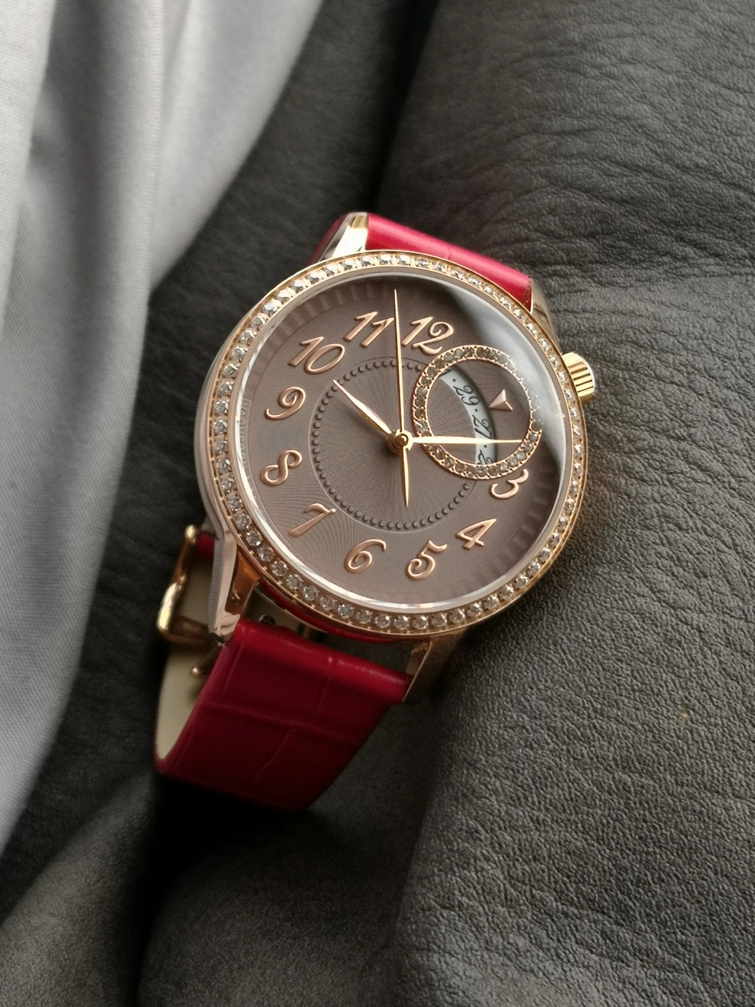 Vacheron Constantin Moon Phase White Dial — photographed off the sweep