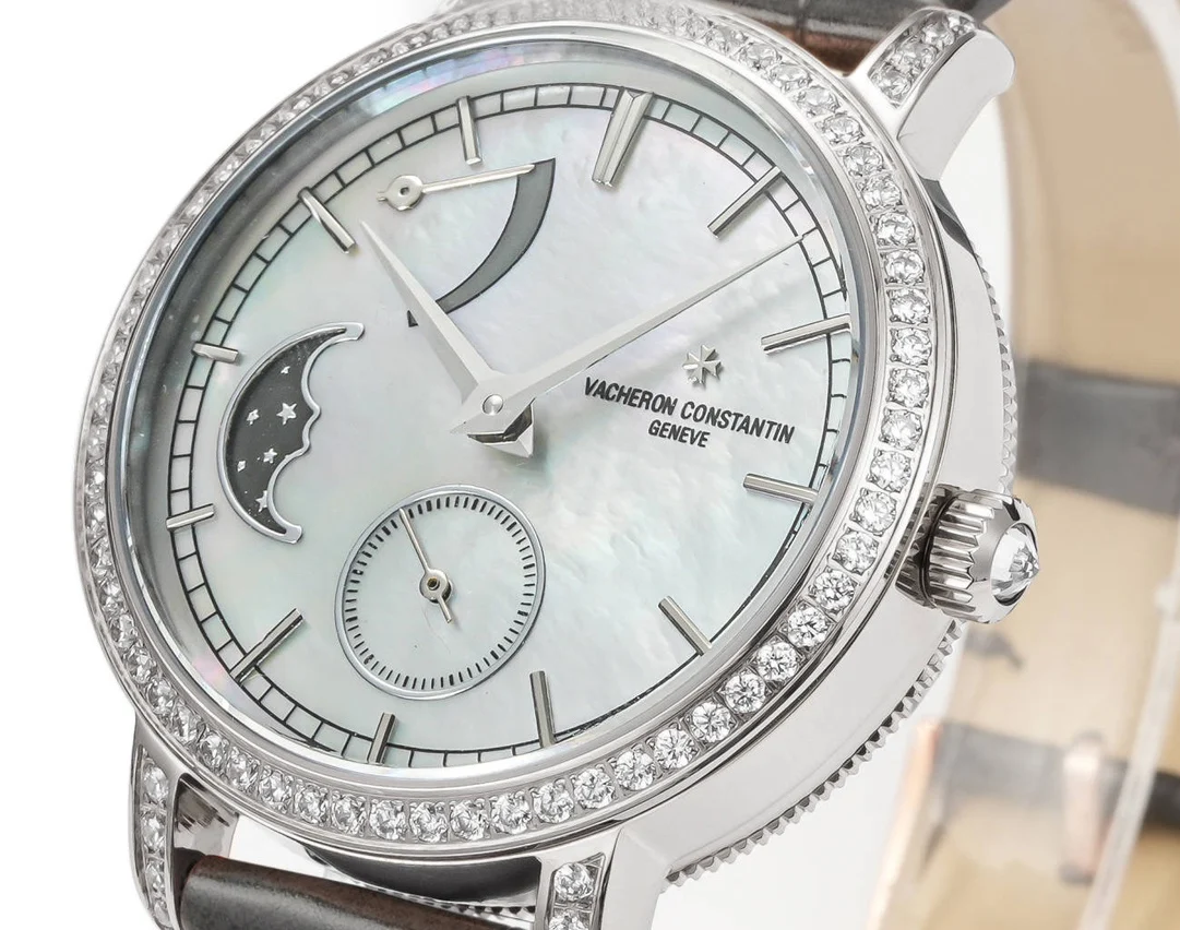Vacheron Constantin Moon Phase White Gold — photographed off the sweep