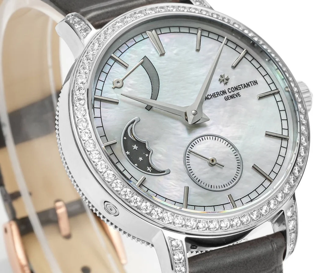Vacheron Constantin Moon Phase White Gold — photographed off the sweep