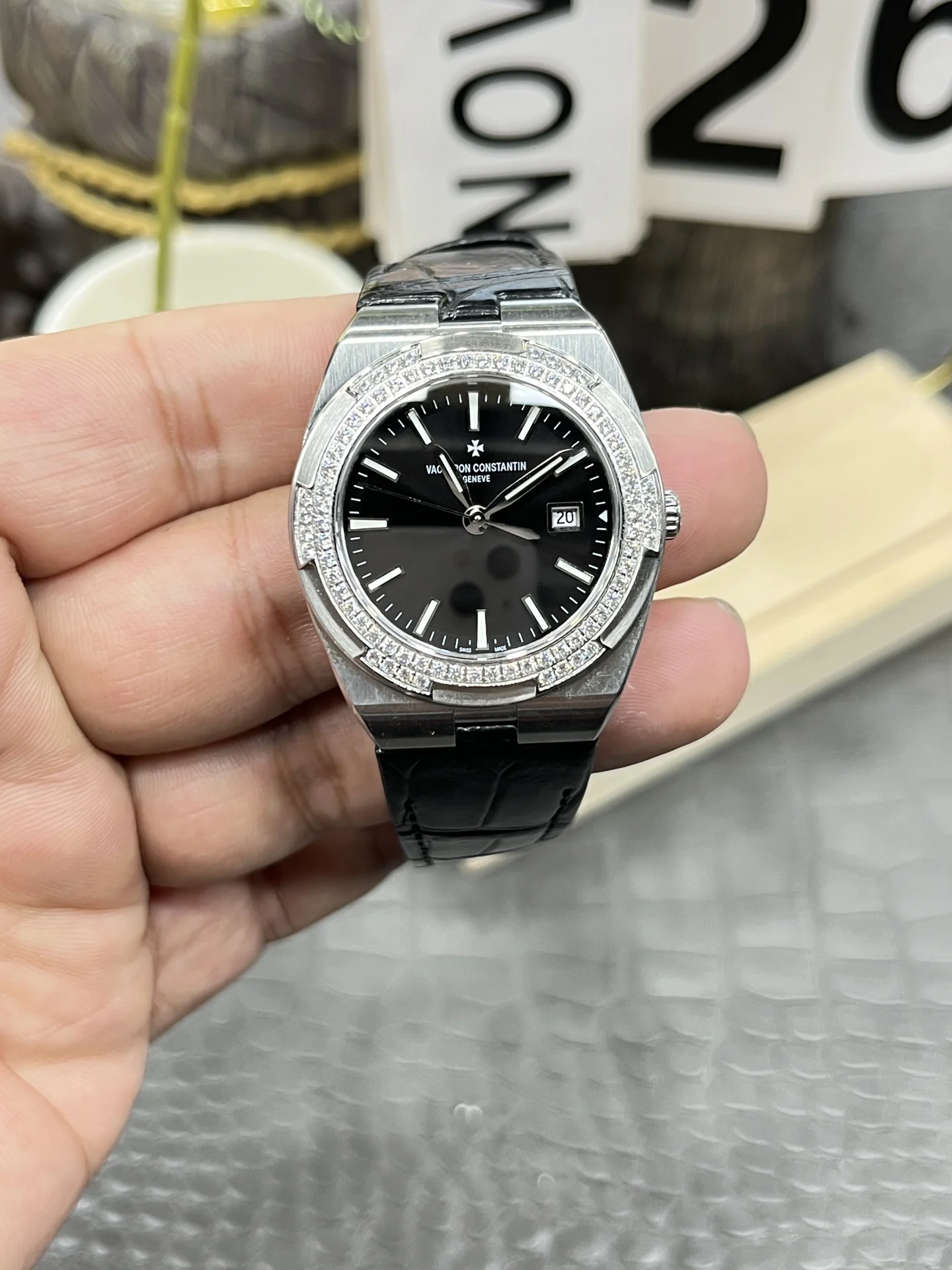 Vacheron Constantin Overseas 33mm — photographed off the sweep