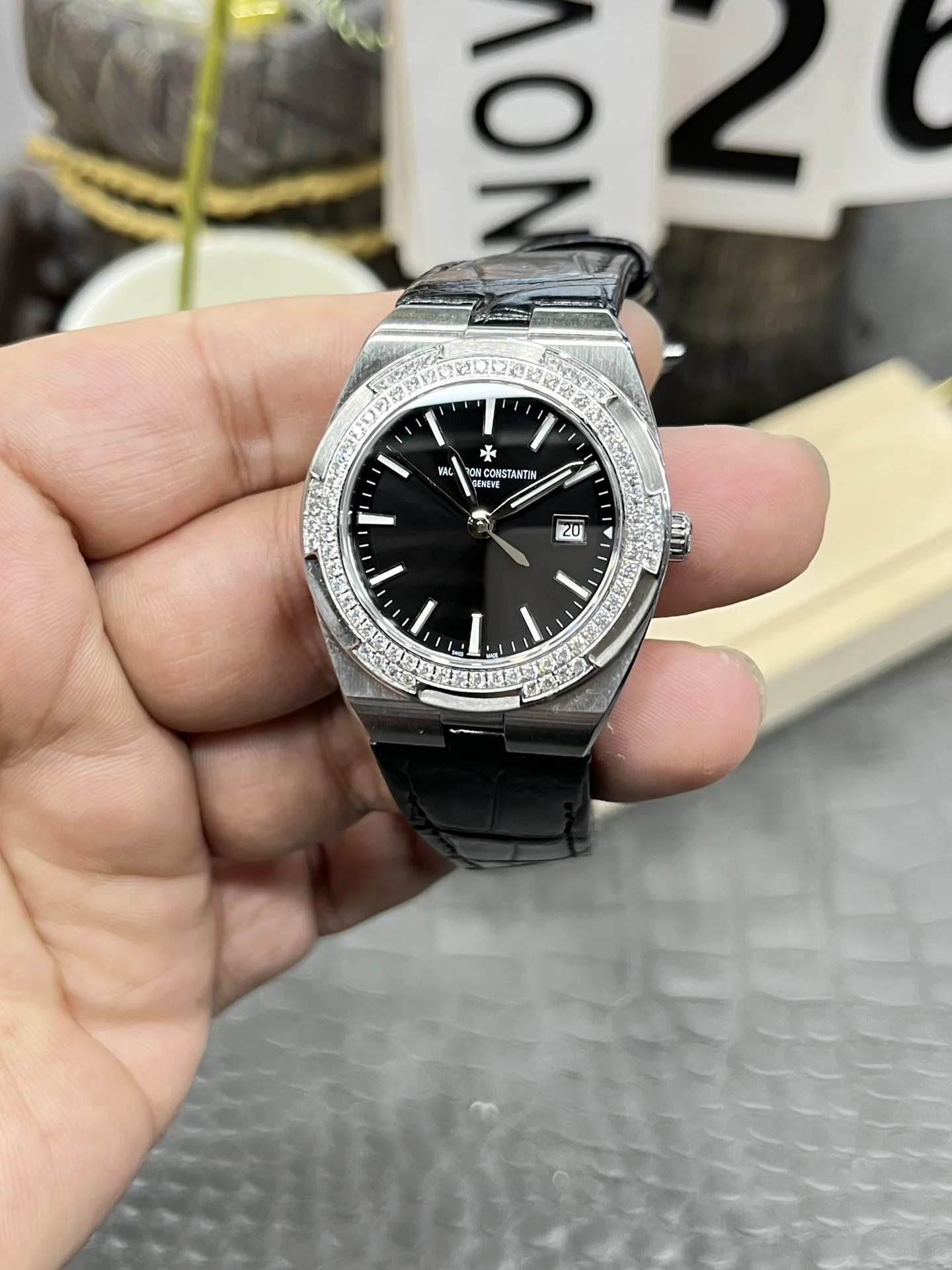 Vacheron Constantin Overseas 33mm — photographed off the sweep