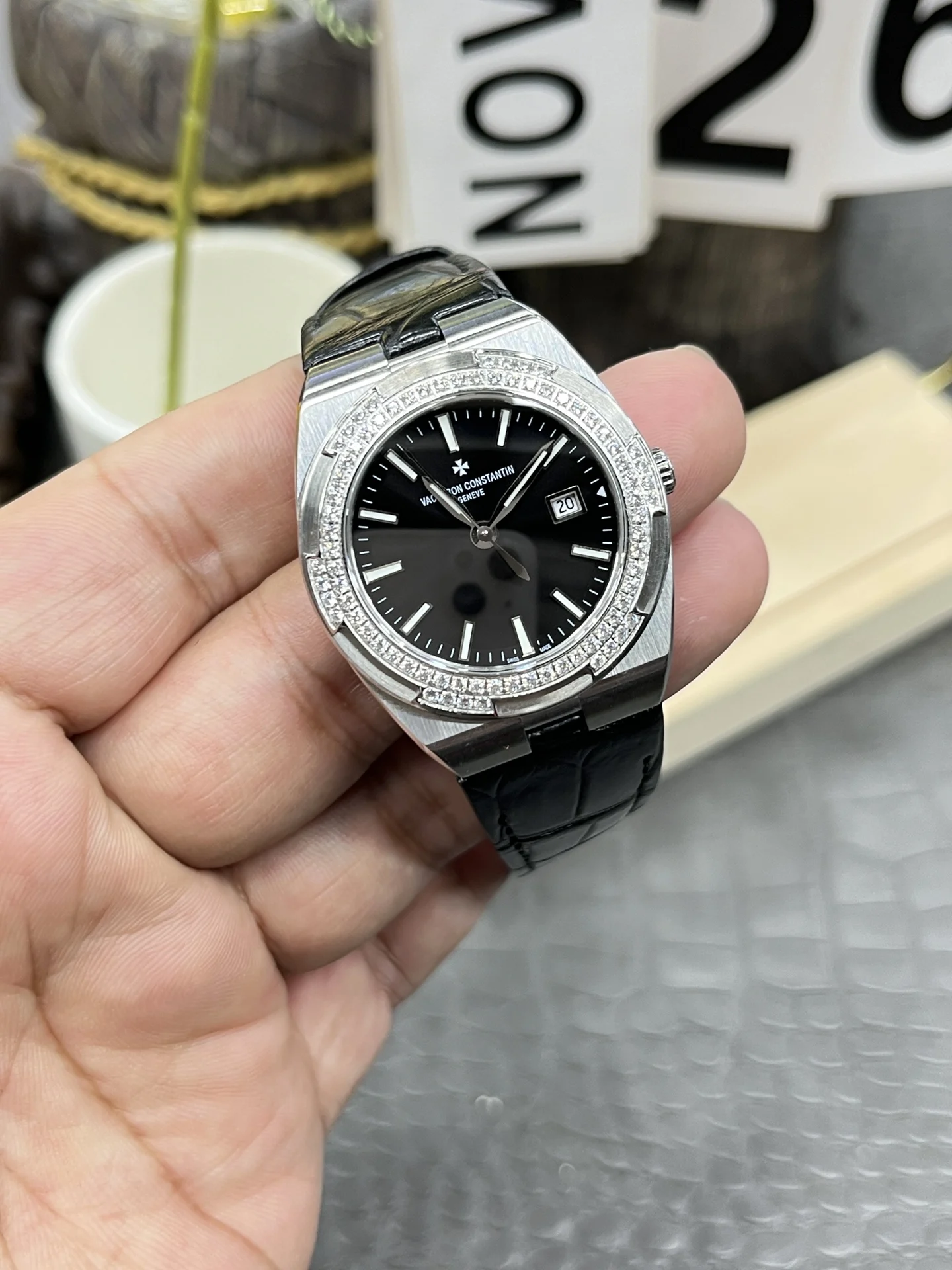 Vacheron Constantin Overseas 33mm — photographed off the sweep