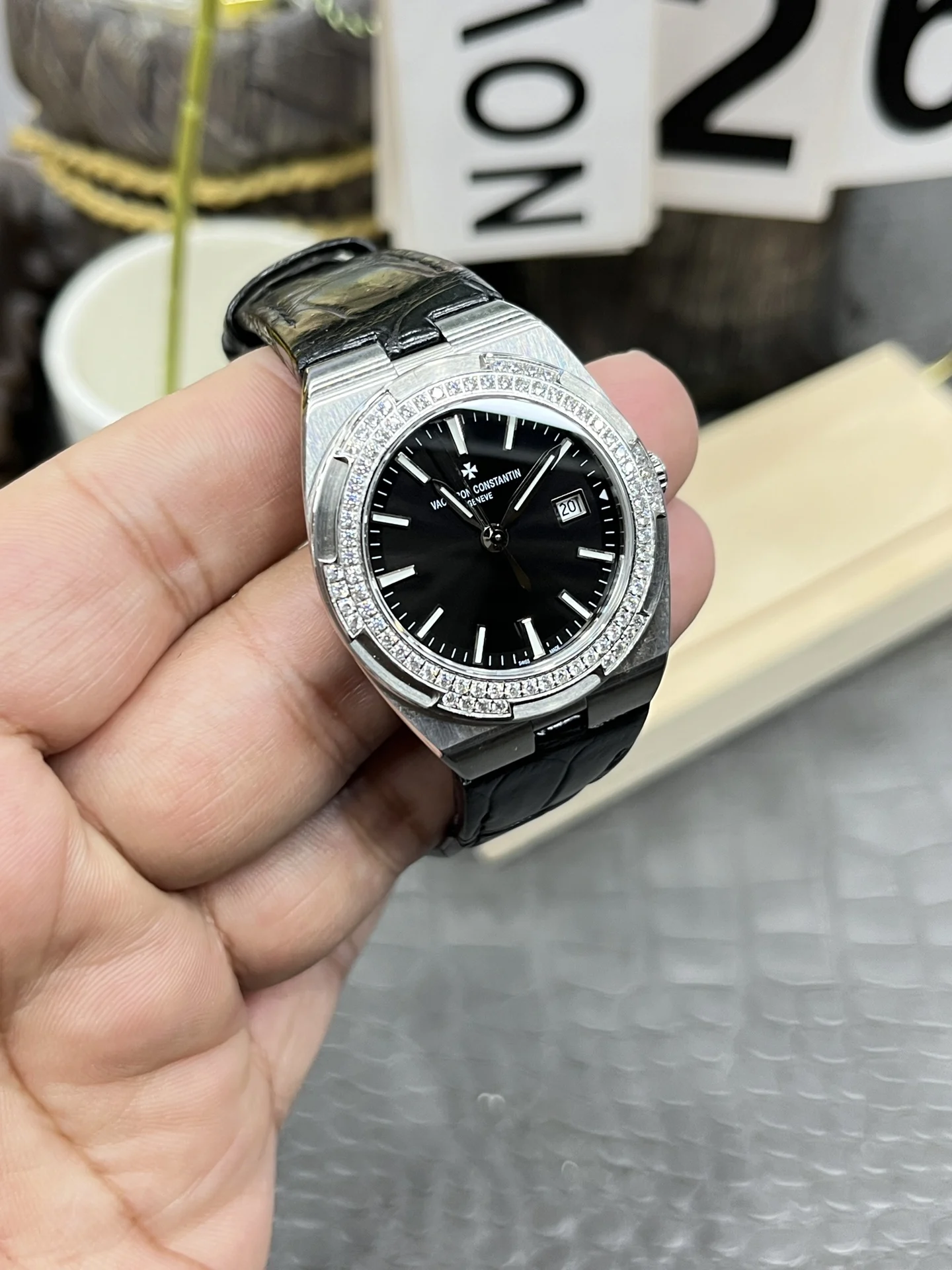 Vacheron Constantin Overseas 33mm — photographed off the sweep