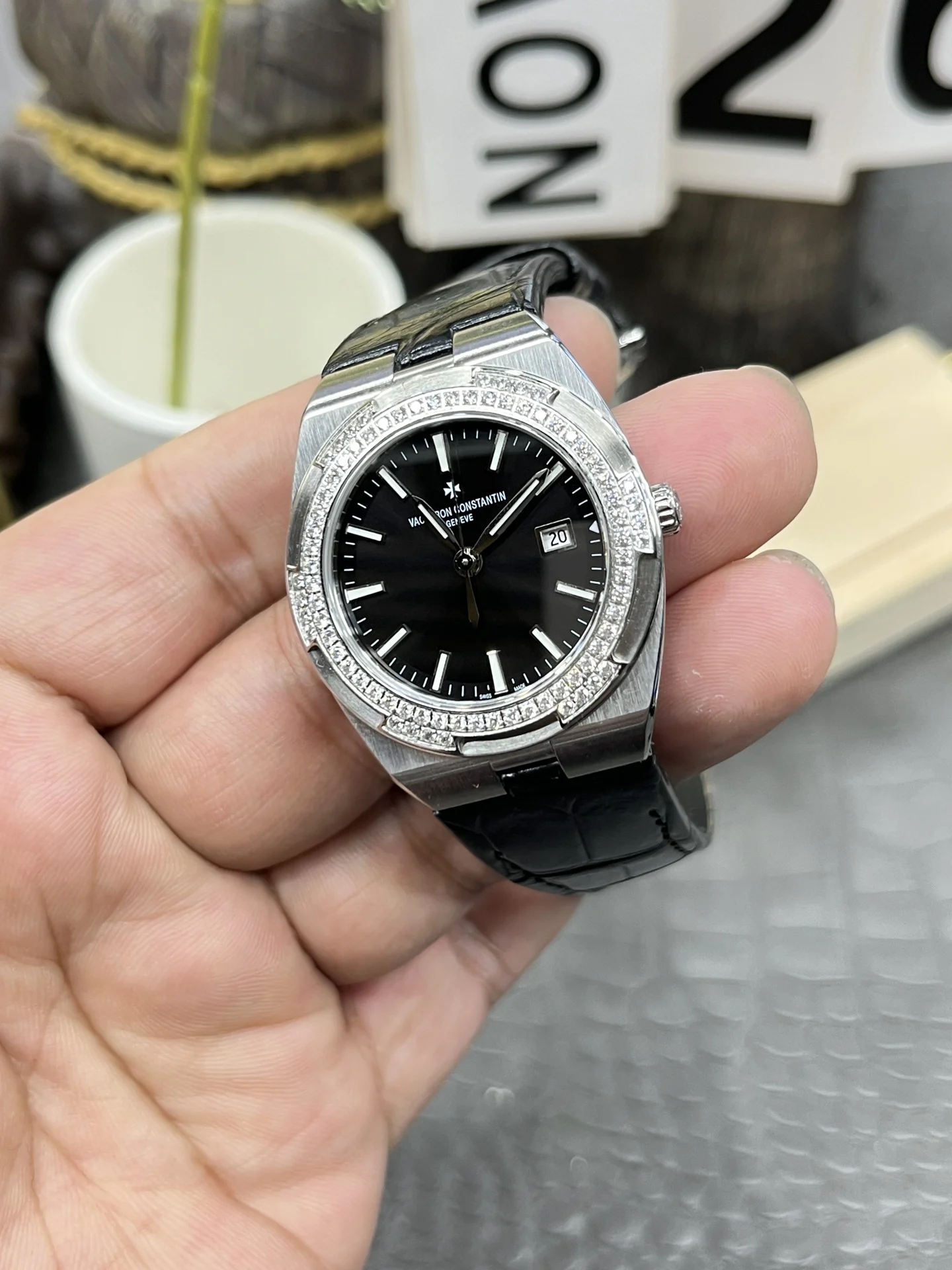 Vacheron Constantin Overseas 33mm — photographed off the sweep