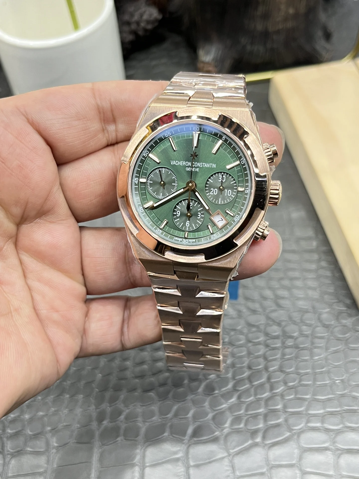 Vacheron Constantin Overseas 42mm — photographed off the sweep