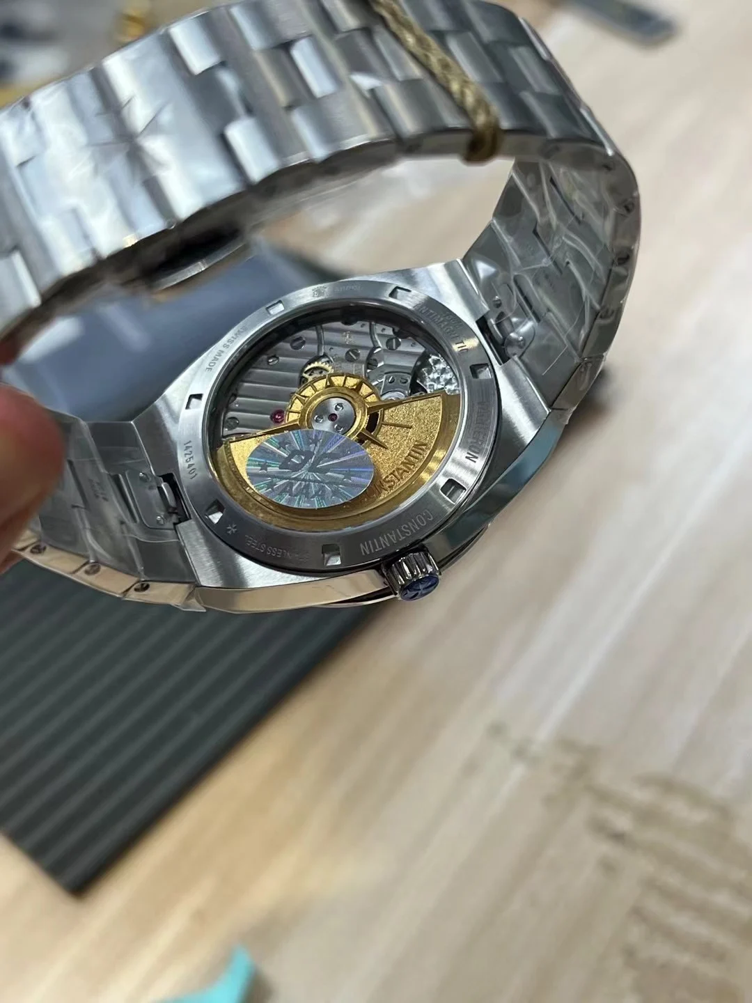 Vacheron Constantin Overseas Black Dial — photographed off the sweep