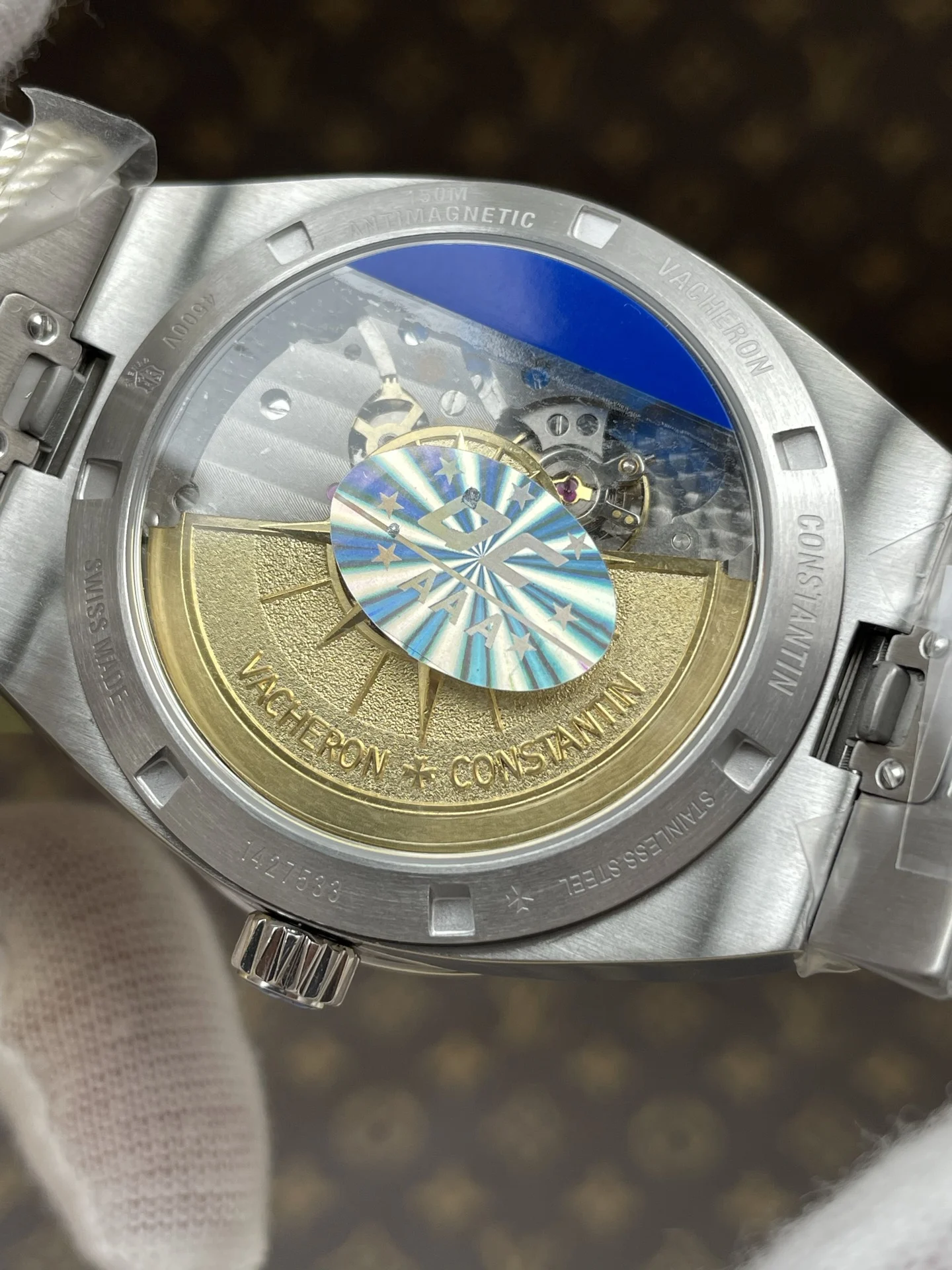 Vacheron Constantin Overseas Black Dial — photographed off the sweep