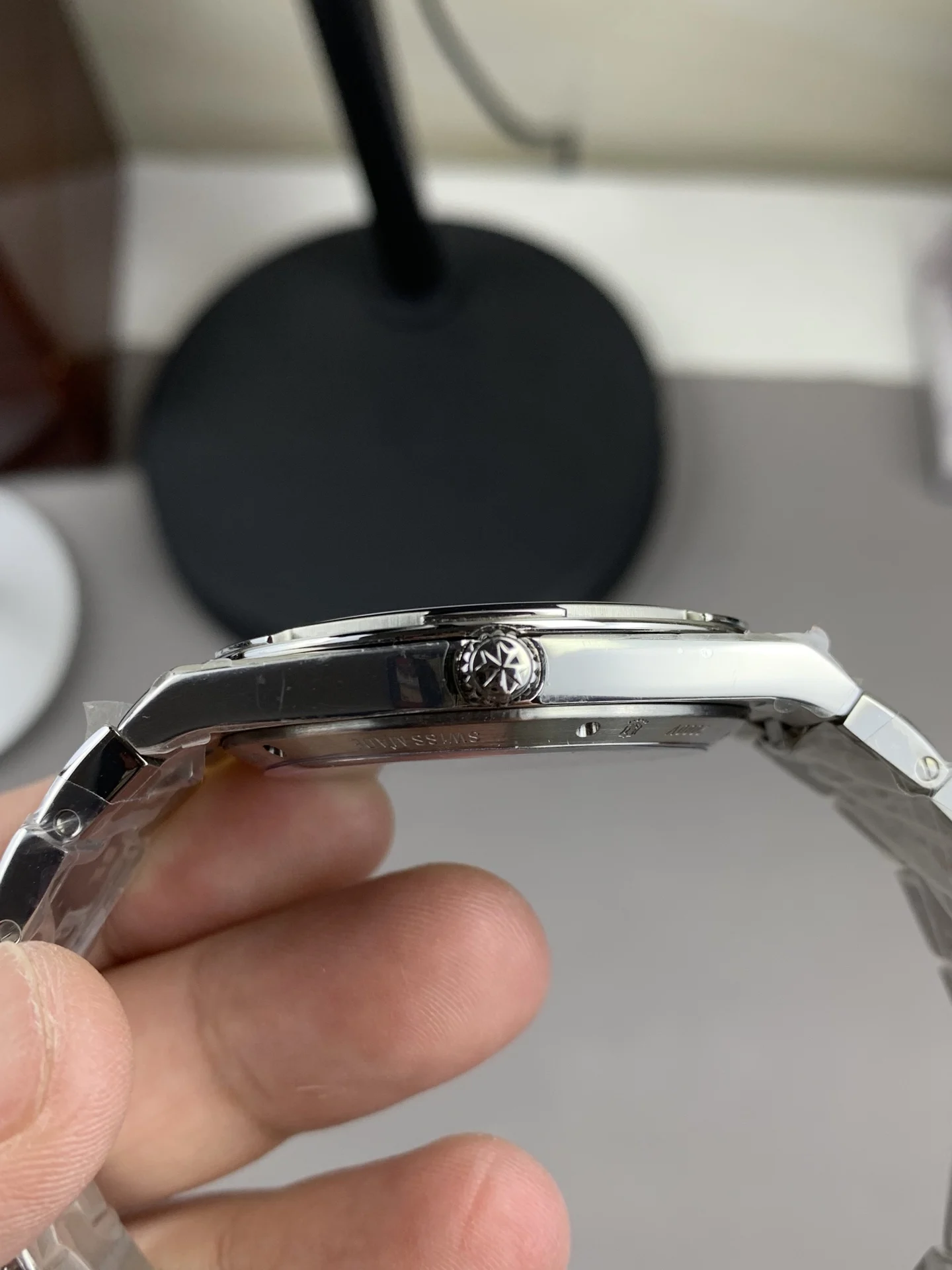 Vacheron Constantin Overseas Grey Dial — photographed off the sweep