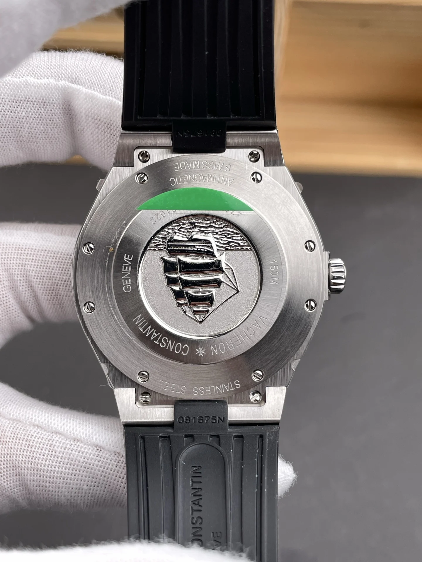 Vacheron Constantin Overseas Grey Dial 42mm — photographed off the sweep