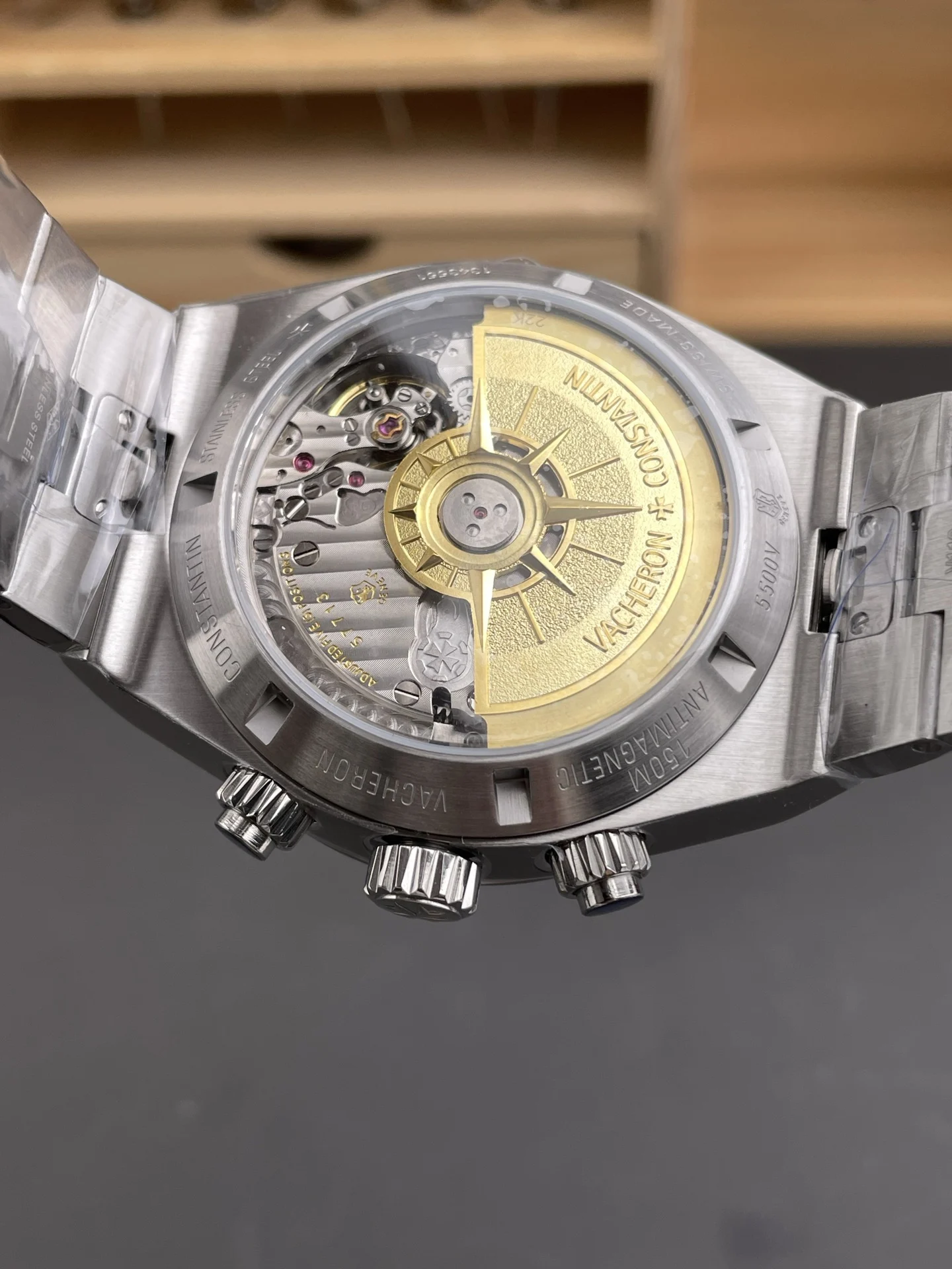 Vacheron Constantin Overseas Panda — photographed off the sweep