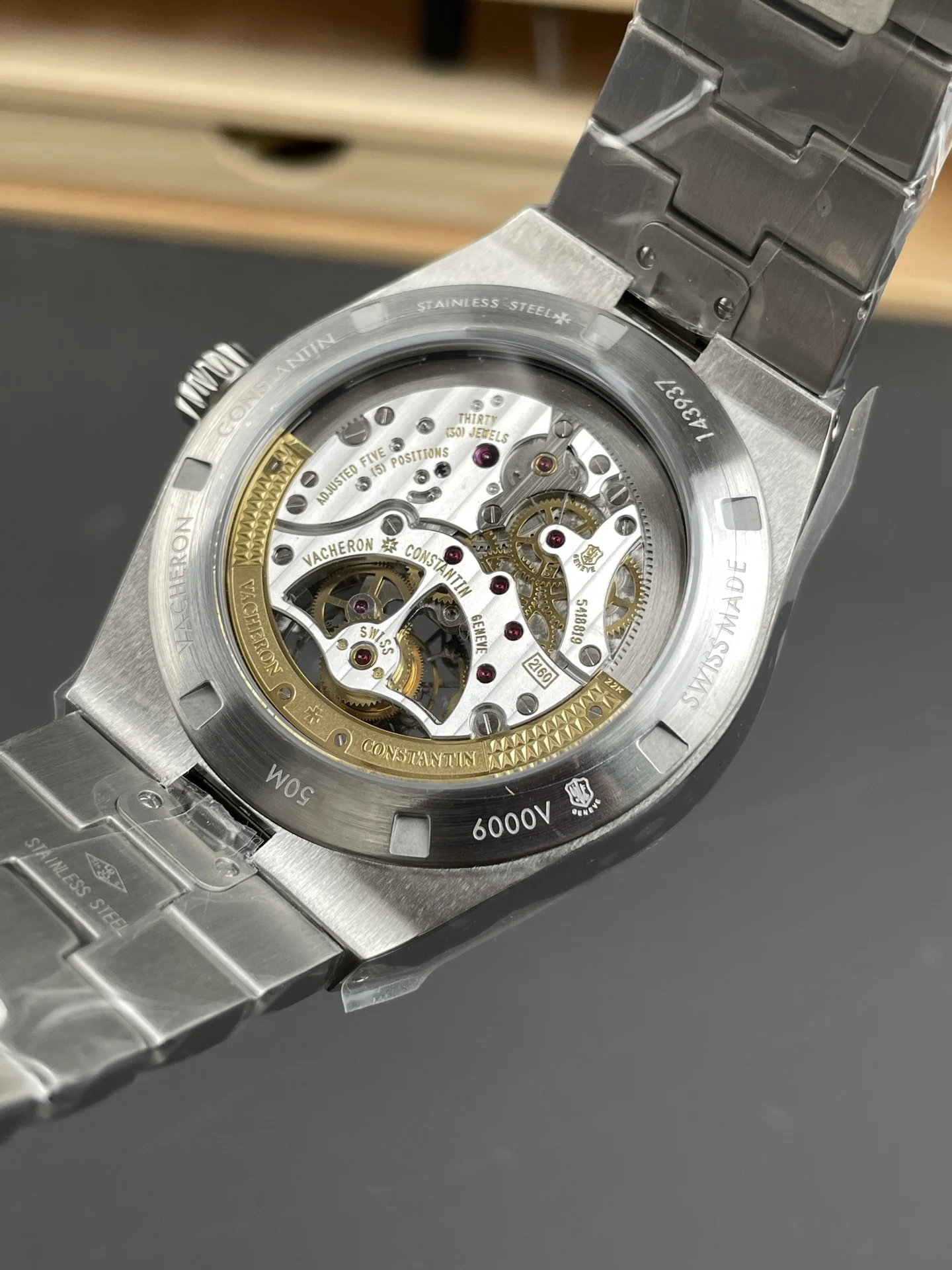Vacheron Constantin Overseas Tourbillon Blue Dial 42.5mm — photographed off the sweep