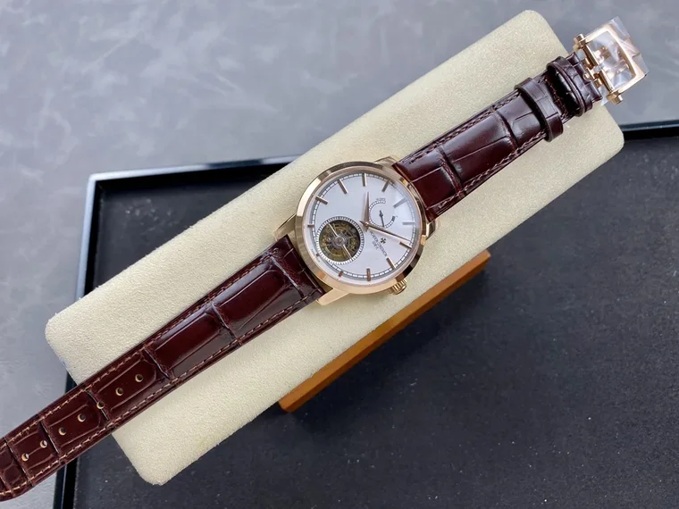 Vacheron Constantin Patrimony Tourbillon Rose Gold Silver Dial 42mm