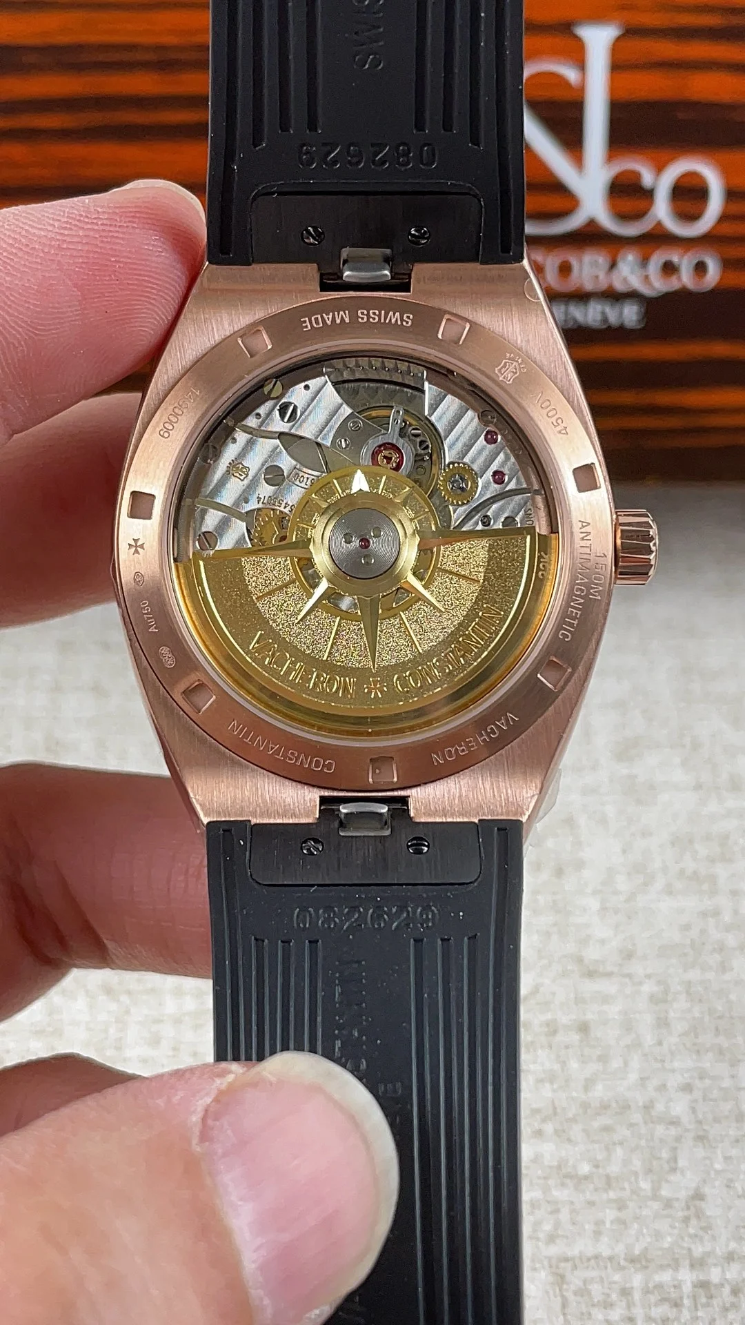 Vacheron Constantin Rose Gold — photographed off the sweep