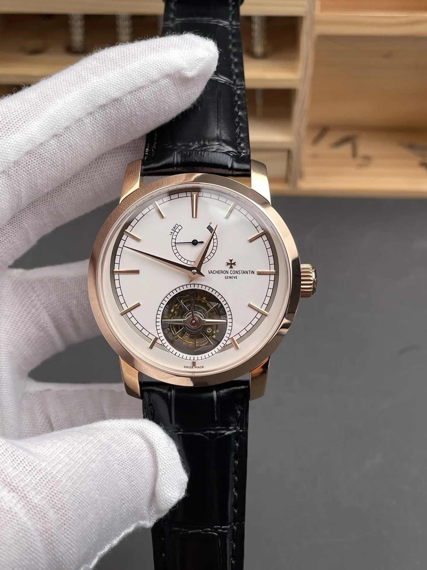 Vacheron Constantin Tourbillon Rose Gold — photographed off the sweep