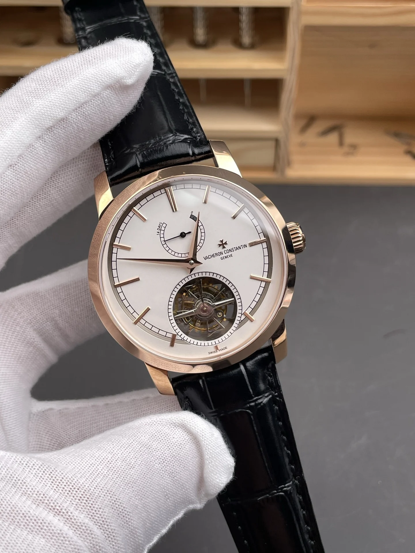 Vacheron Constantin Tourbillon Rose Gold — photographed off the sweep