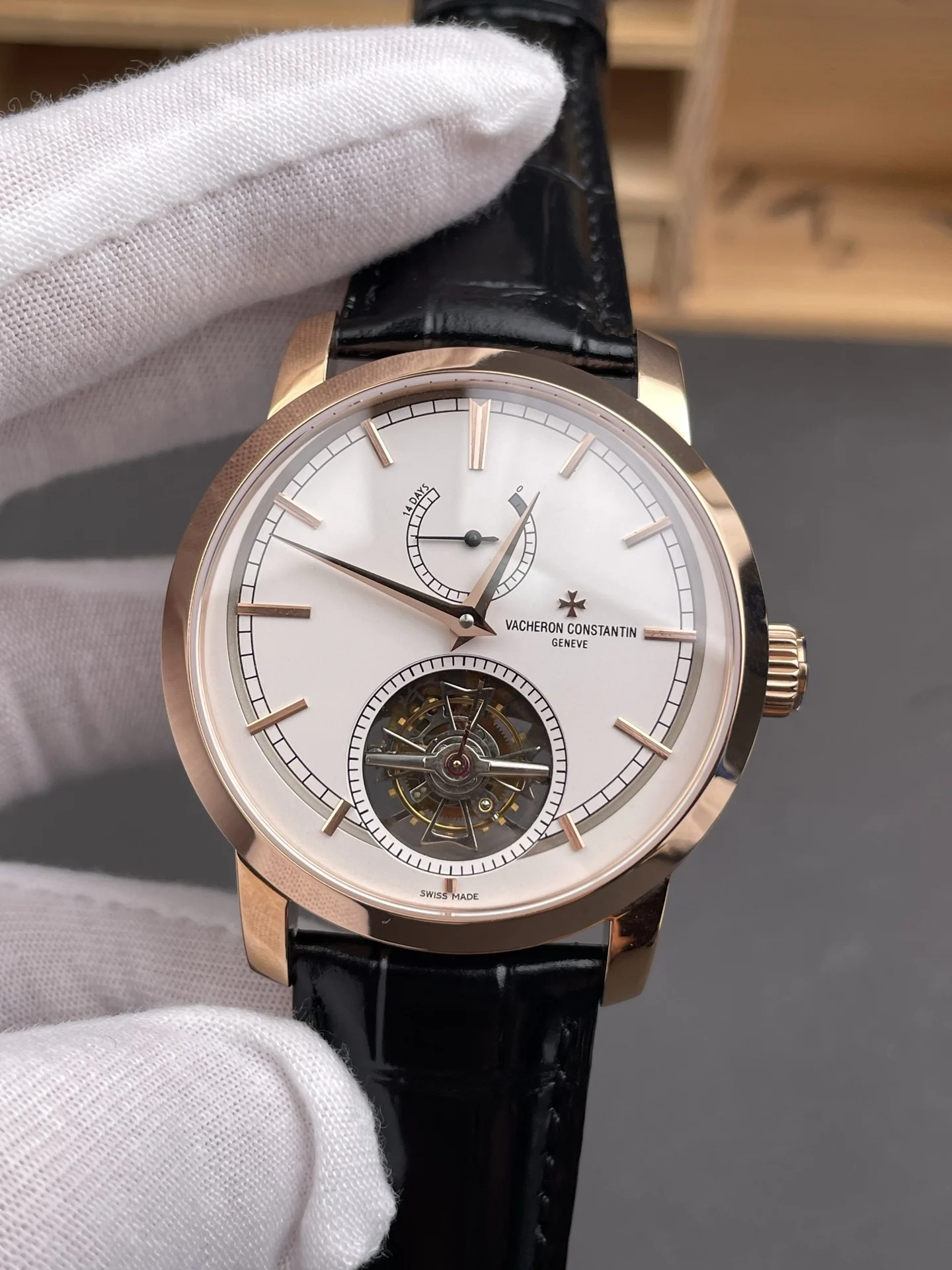 Vacheron Constantin Tourbillon Rose Gold — photographed off the sweep