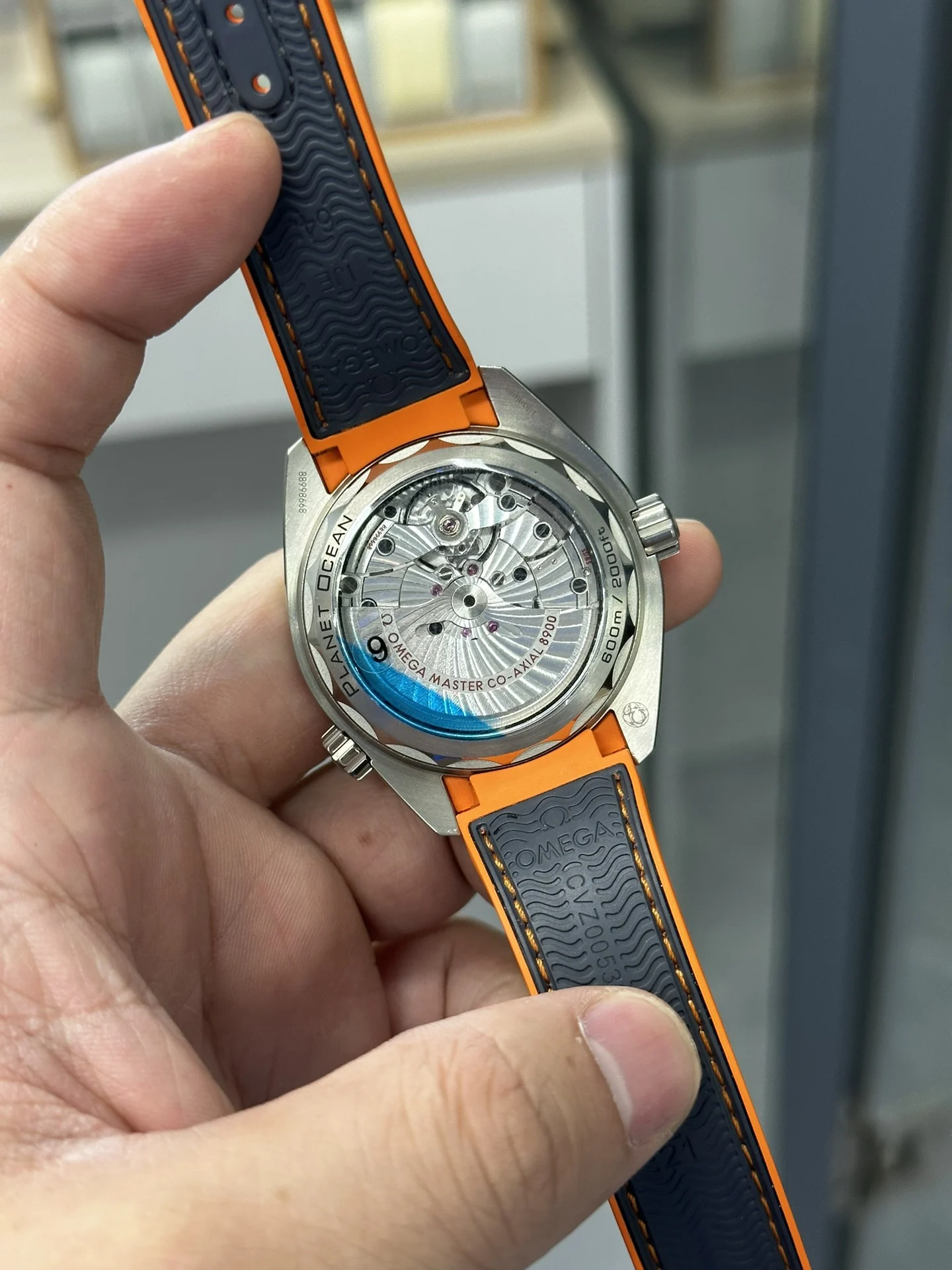 VS New Grey Titanium 4-in-1 Orange Rubber Strap 8900 Integrated — photographed off the sweep