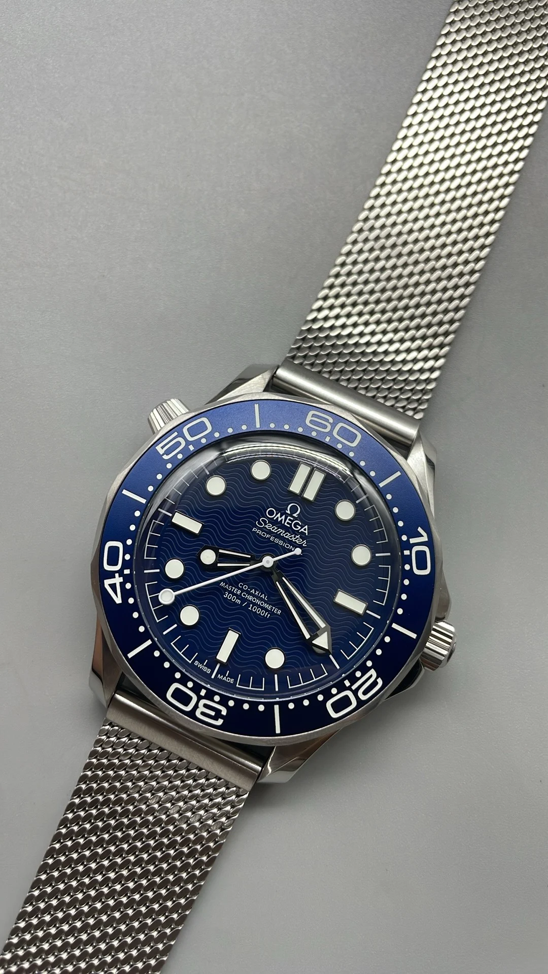 VSF, 007 Flawless Blue, New Movement — photographed off the sweep