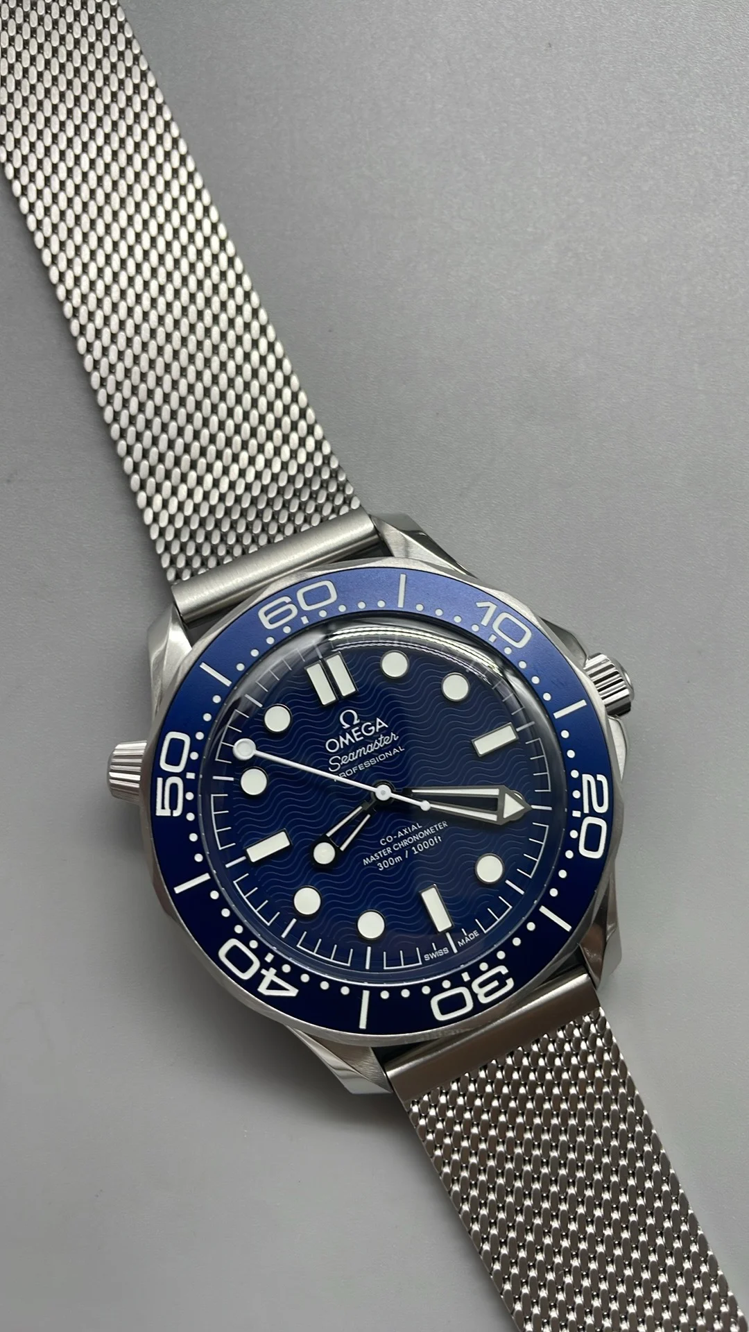 VSF, 007 Flawless Blue, New Movement — photographed off the sweep