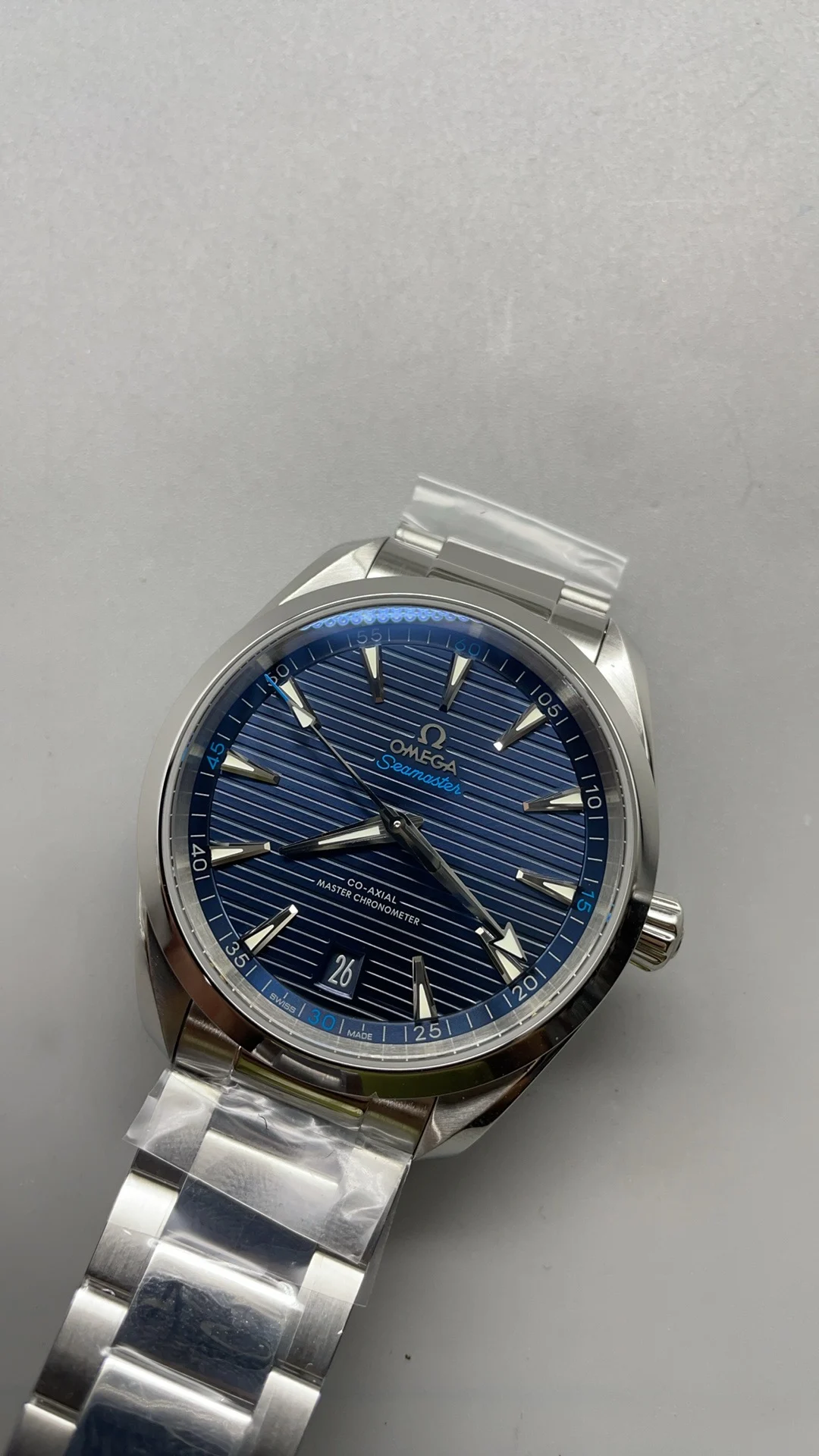 Vsf, 41mm, dark blue teak, 8900 — photographed off the sweep