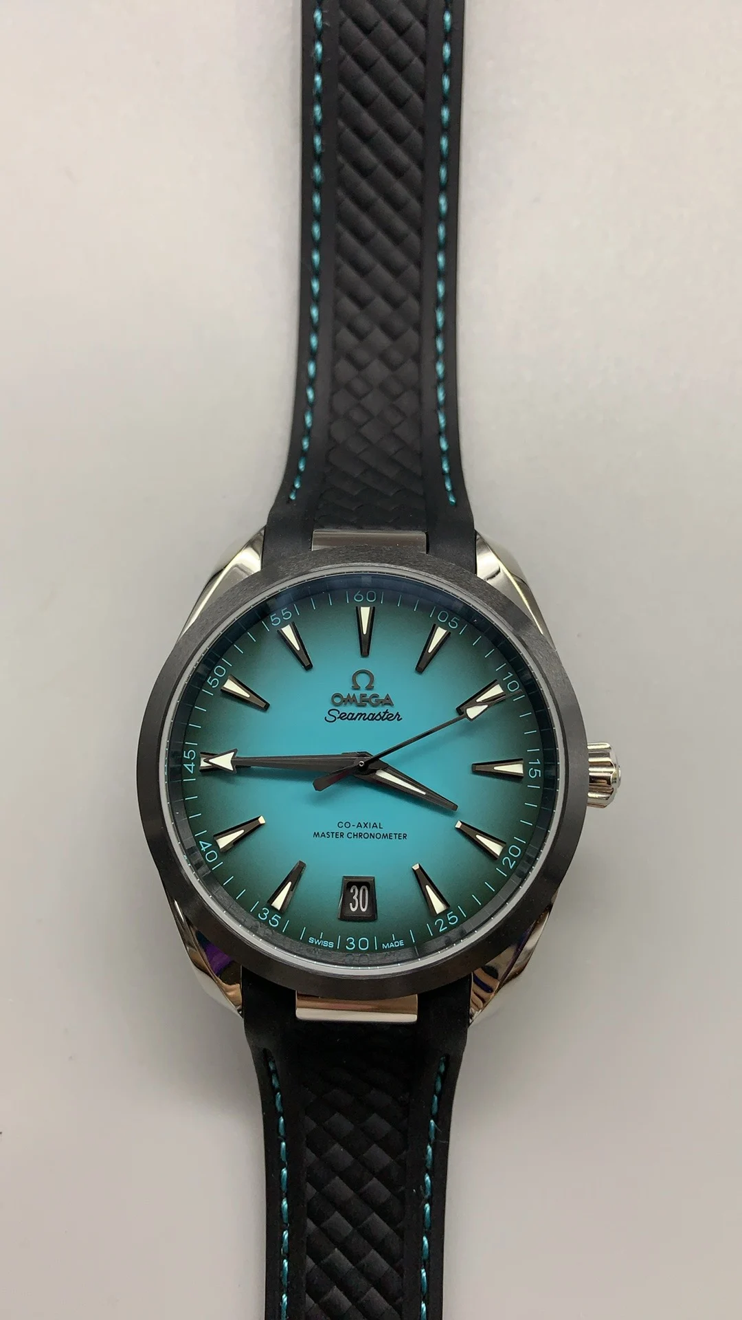 VSF, 41mm, turquoise, rubber strap, 8900