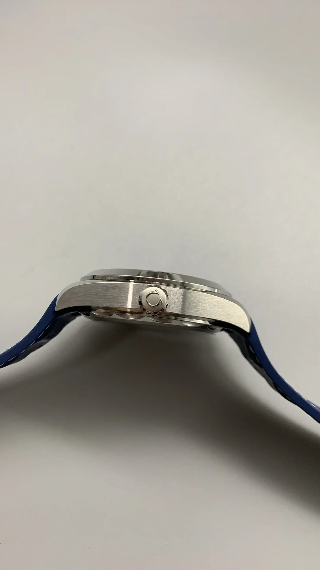 VSF, Blue World, rubber strap style — photographed off the sweep