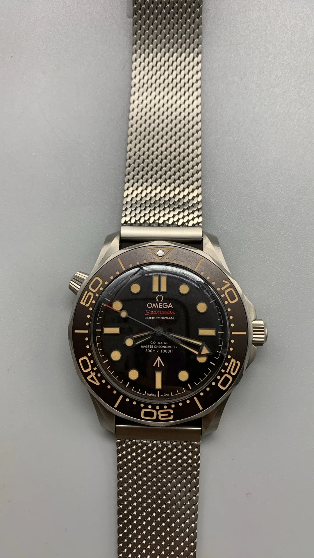 VSF, Flawless 007, Titanium, New Movement — photographed off the sweep