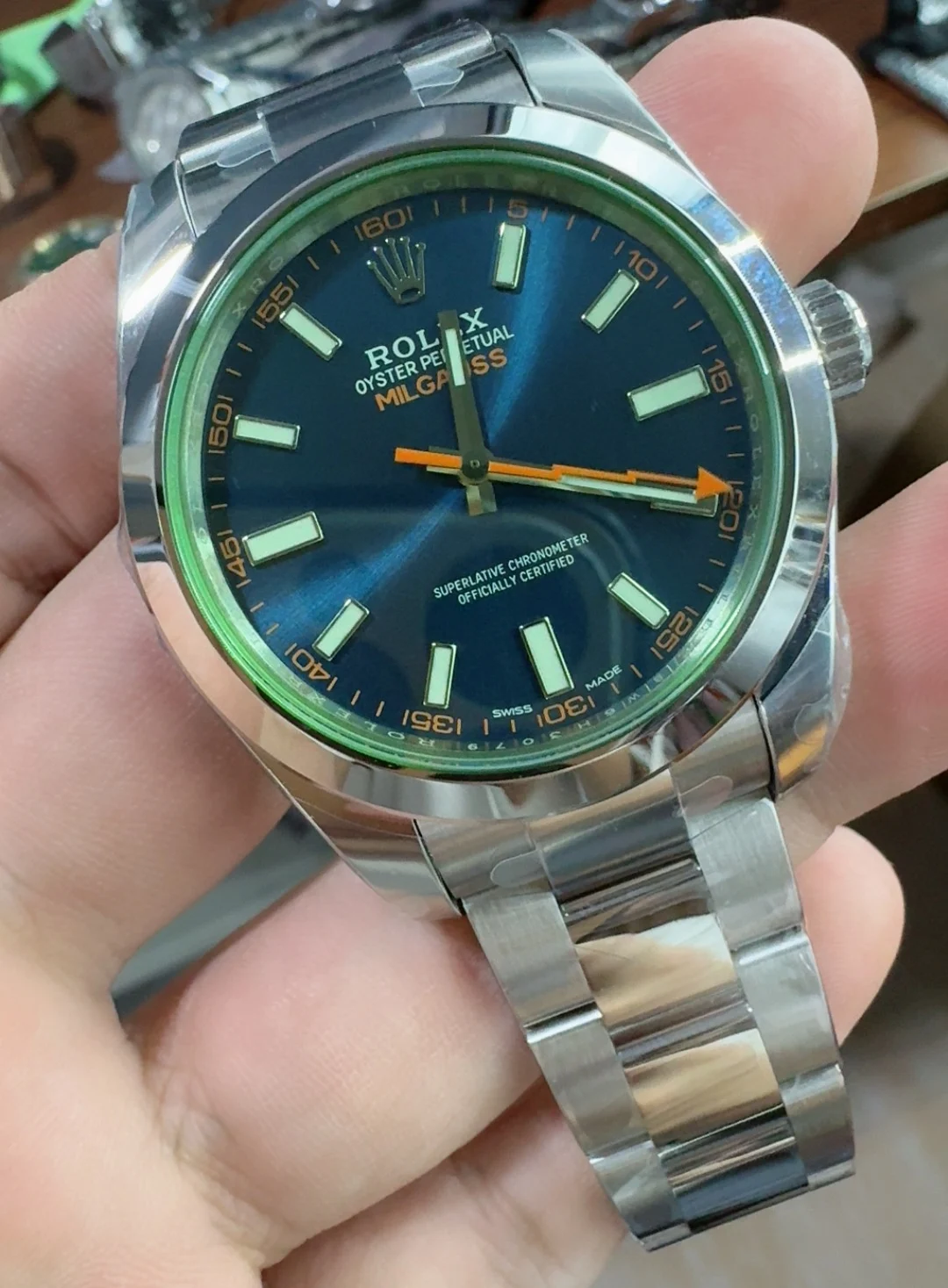 VSF, Green Glass, Lightning Needle — photographed off the sweep
