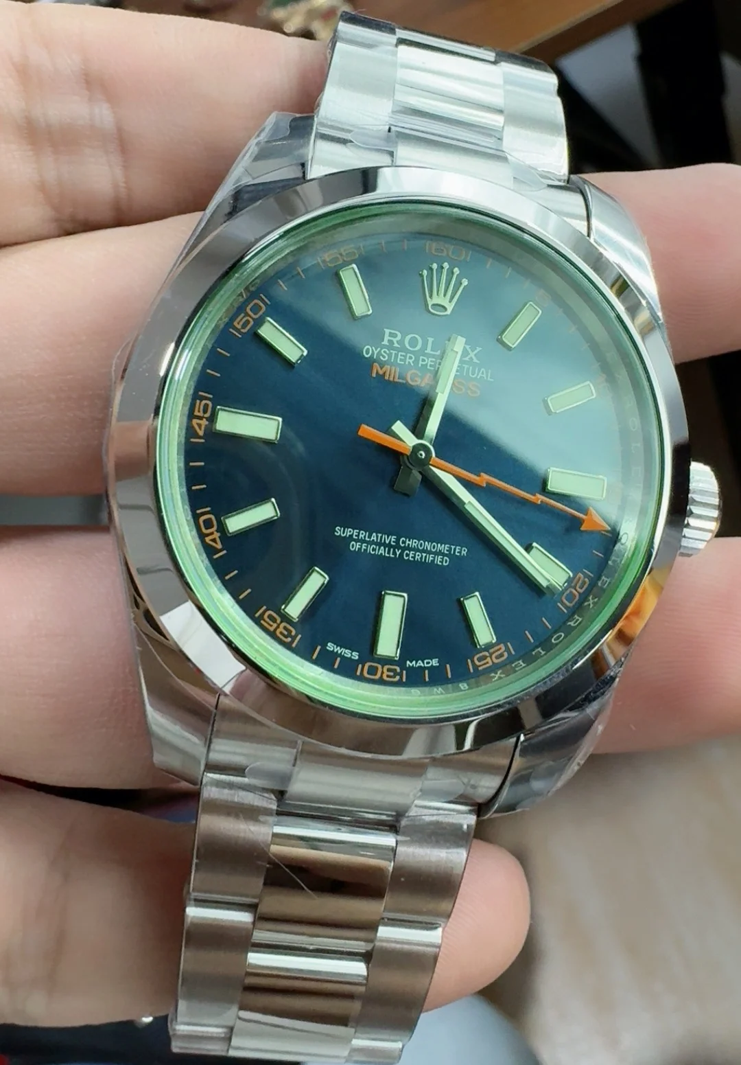 VSF, Green Glass, Lightning Needle — photographed off the sweep