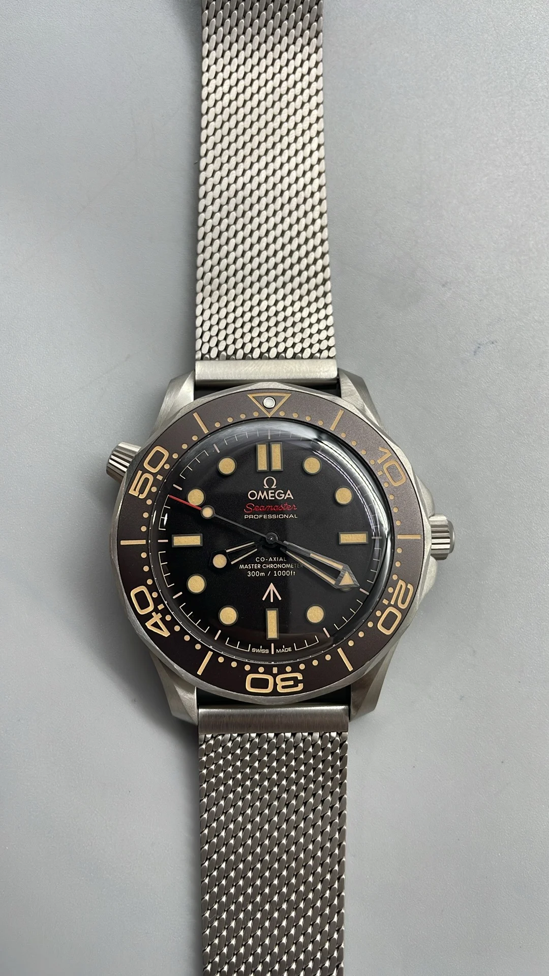 VSF, Titanium, 007, Flawless, New Movement — photographed off the sweep