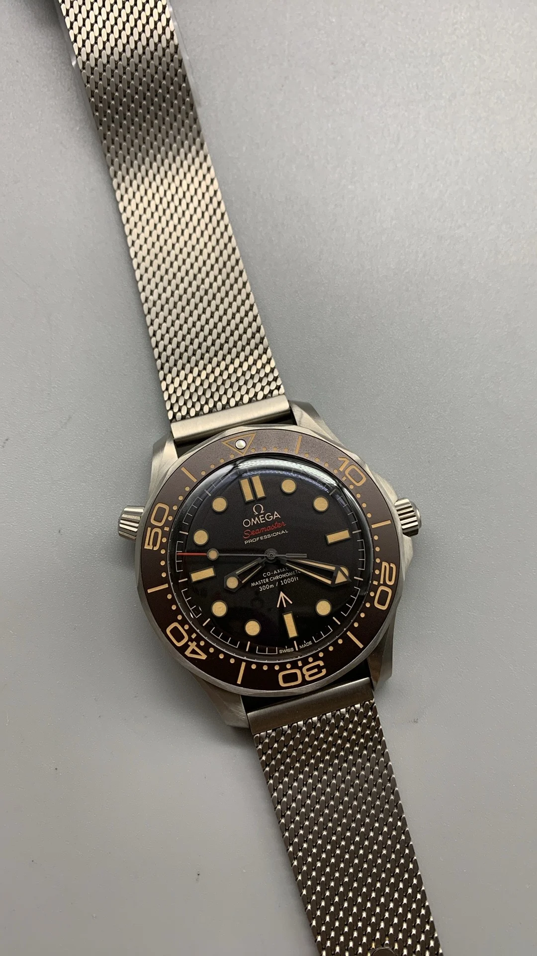 VSF, titanium, 007 flawless, new strand, new movement — photographed off the sweep