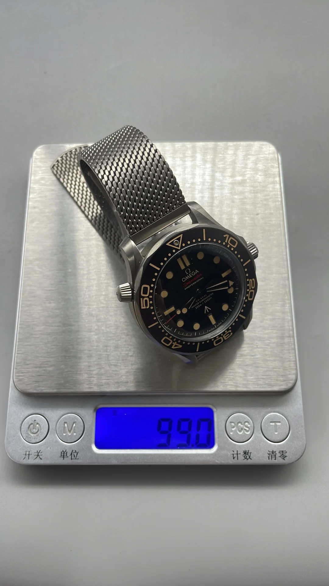 VSF, Titanium, 007 Flawless — photographed off the sweep