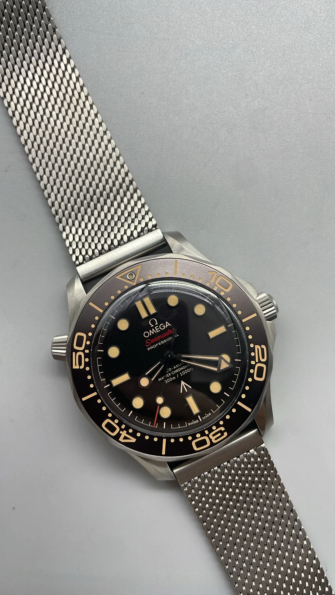 VSF, Titanium, 007 Flawless — photographed off the sweep