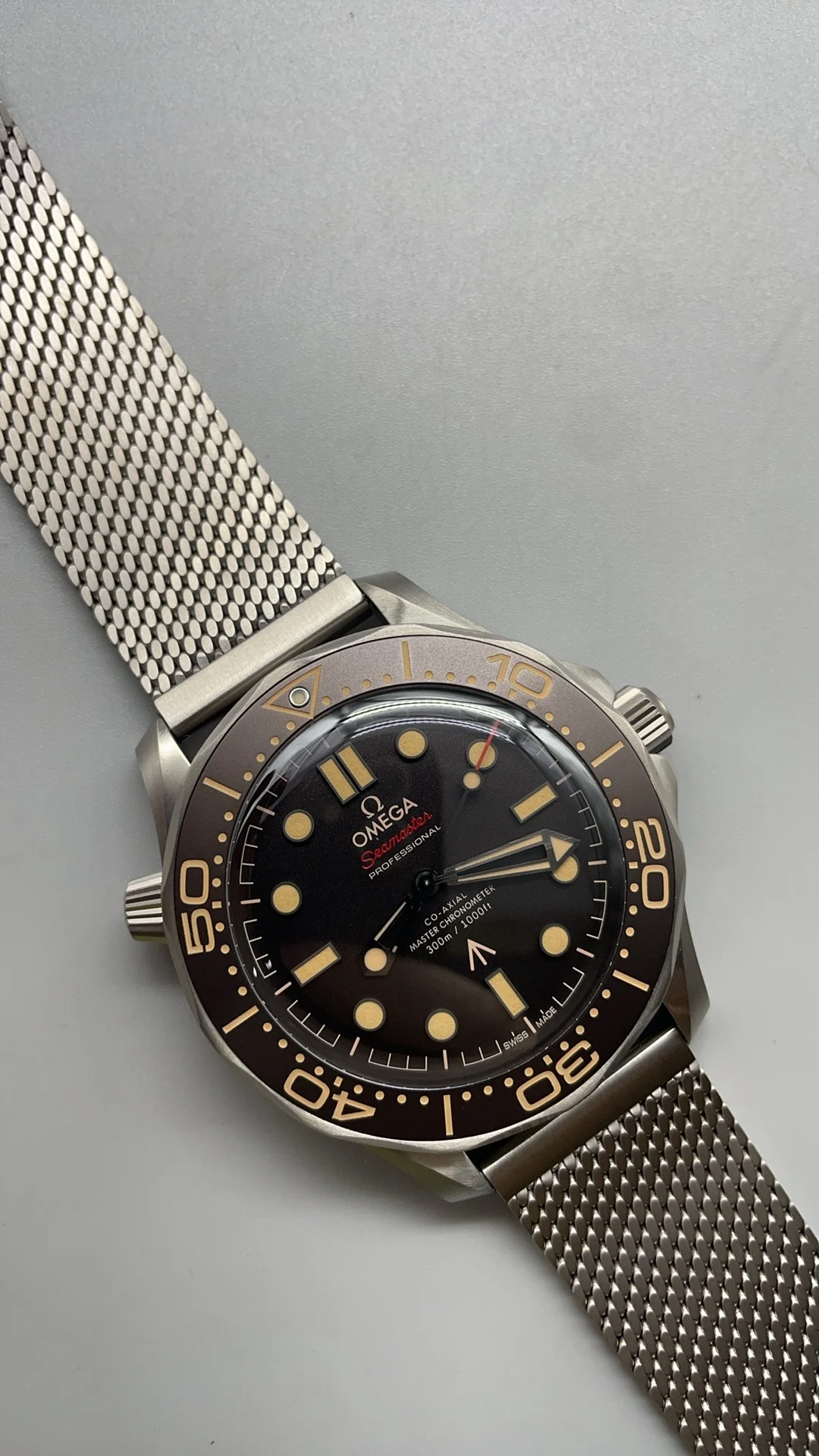 VSF, titanium, Flawless 007, New Movement, New Strap — photographed off the sweep