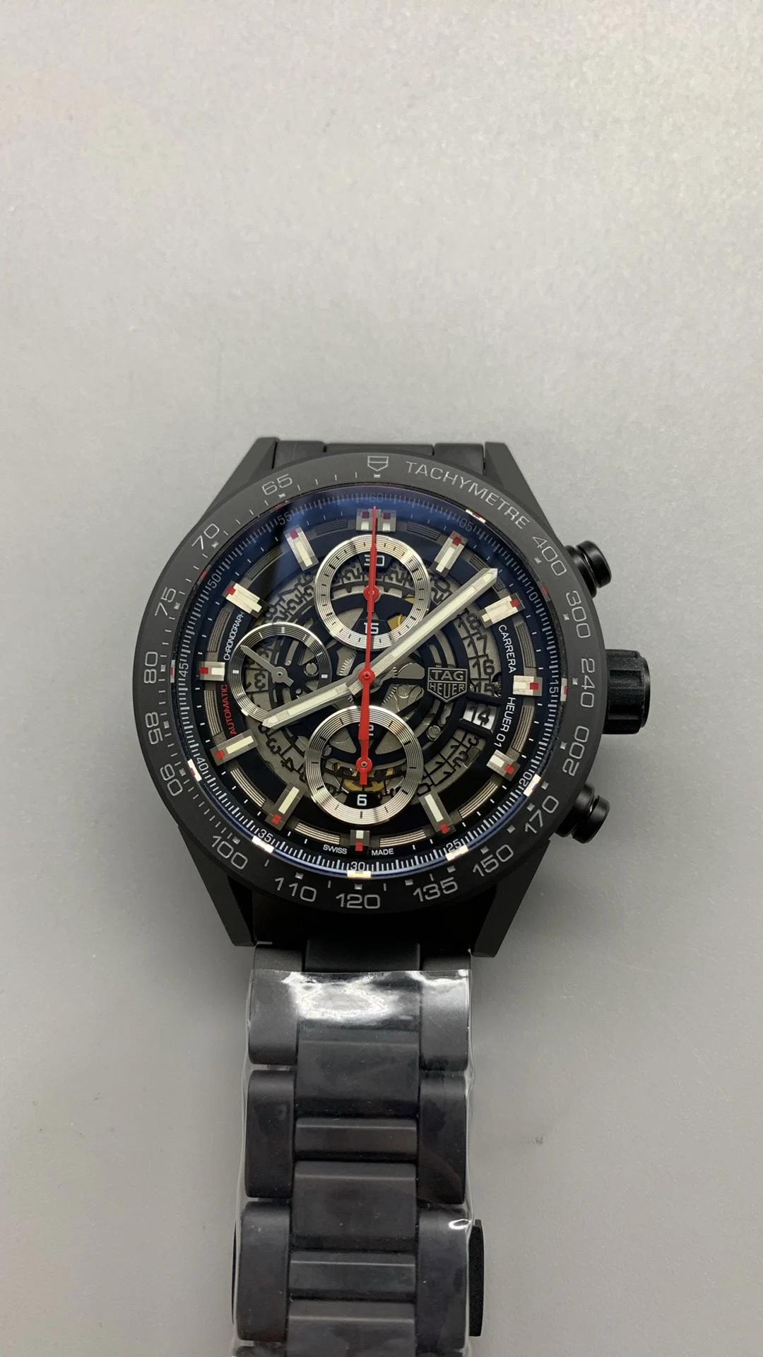 XF, all-black ceramic, tag, timing multifunction