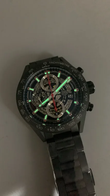 XF, all-black ceramic, tag, timing multifunction