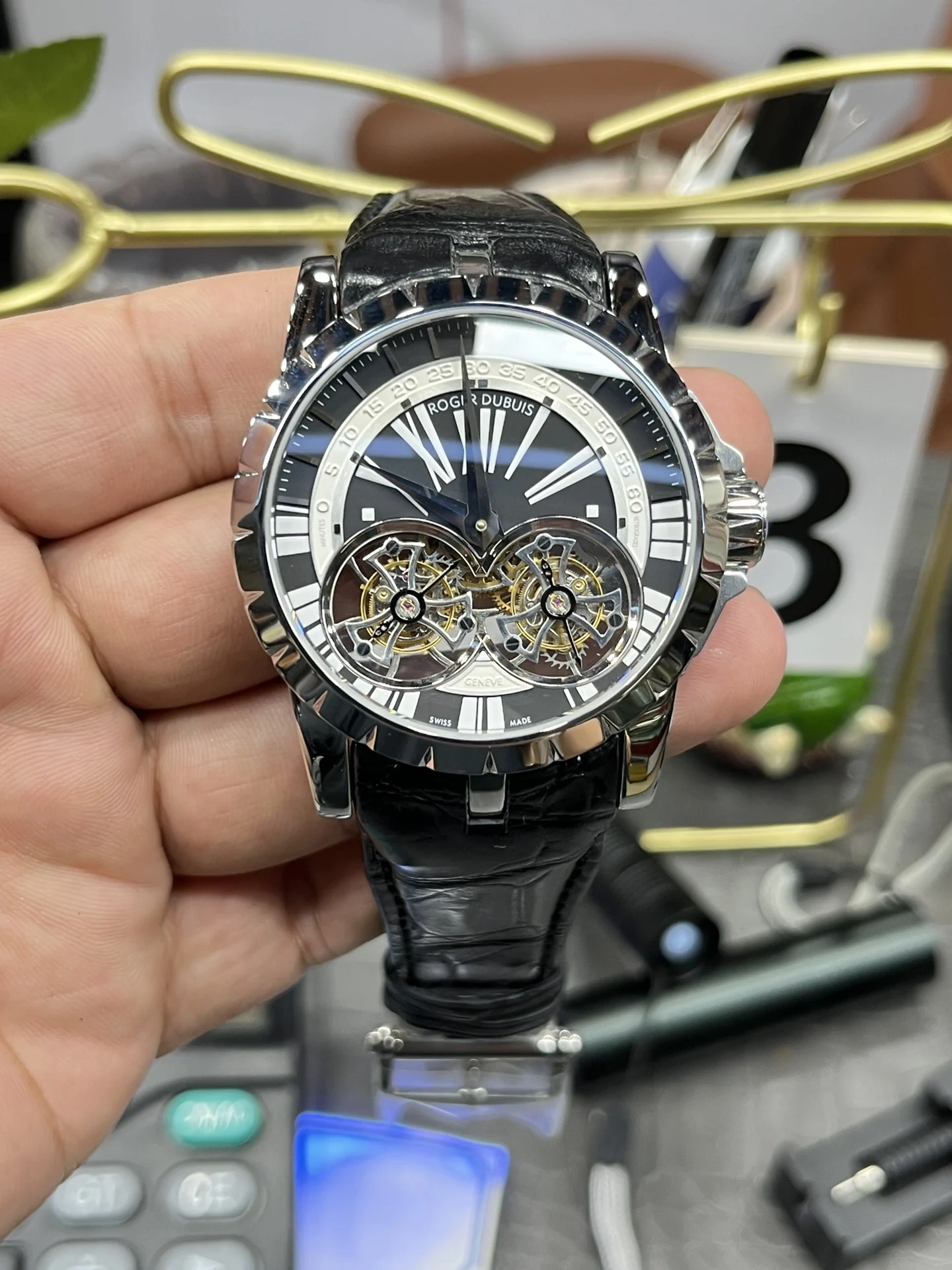 YS Roger Dubuis King Collection Double Flight Tourbillon /45mm — photographed off the sweep