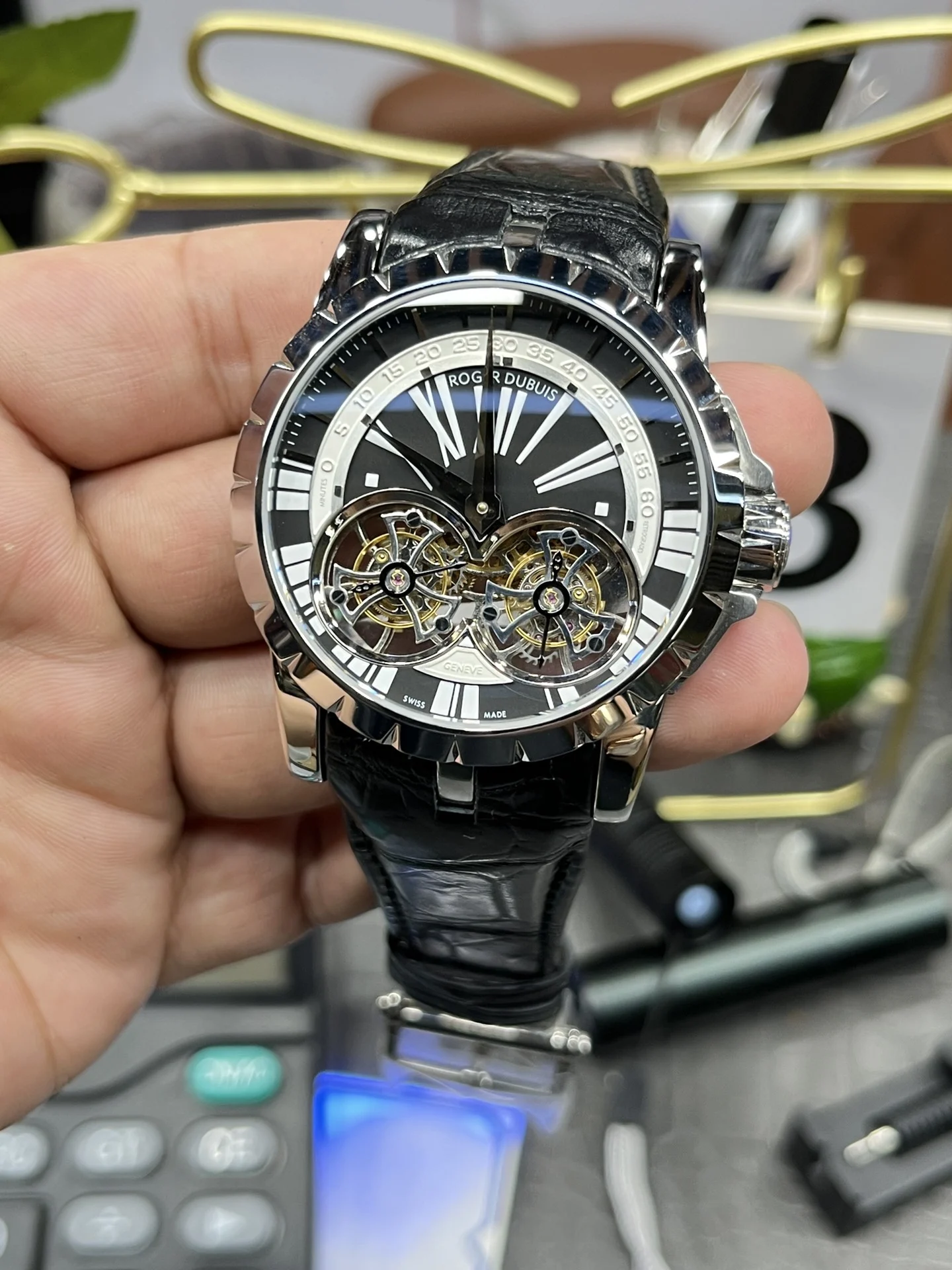 YS Roger Dubuis King Collection Double Flight Tourbillon /45mm — photographed off the sweep
