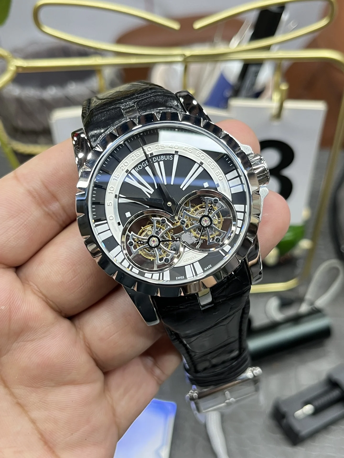 YS Roger Dubuis King Collection Double Flight Tourbillon /45mm — photographed off the sweep